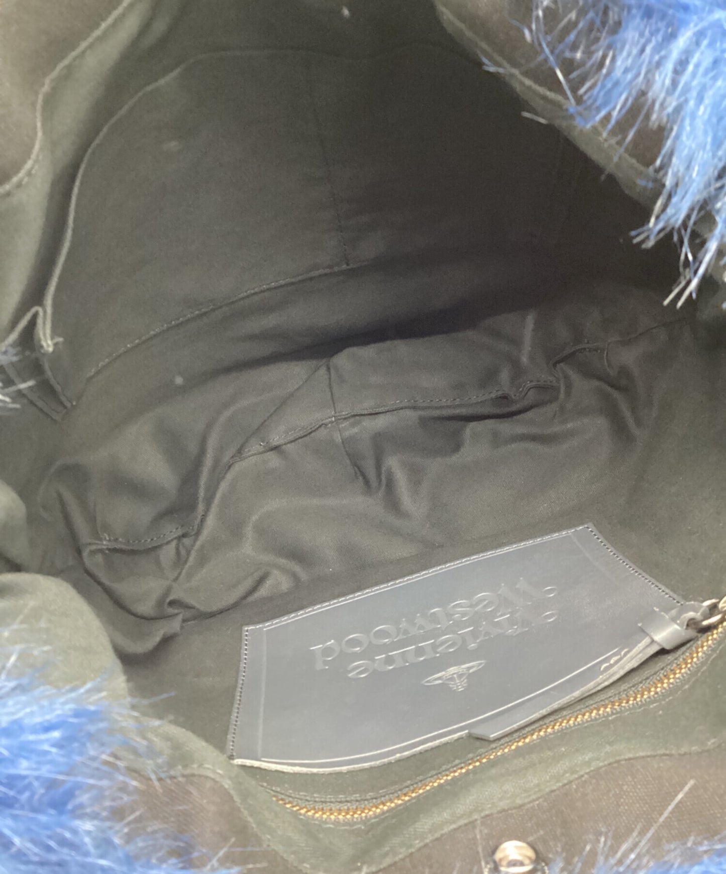 [Pre-owned] Vivienne Westwood Faux Fur Shoulder Bag Greek Eye