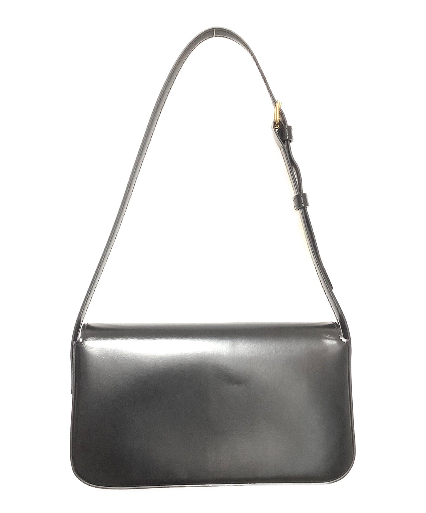 [Pre-owned] CELINE Shoulder bag Claude / Shiny calfskin, black