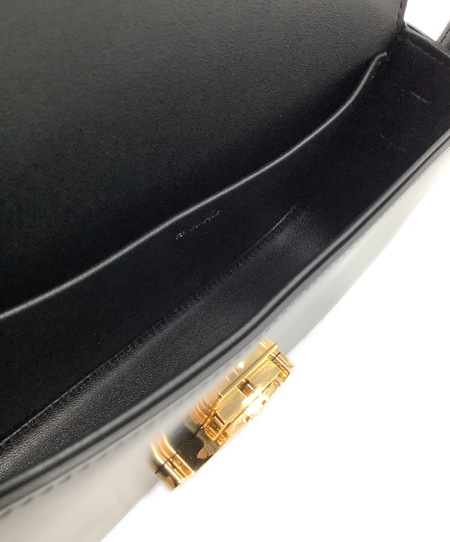 [Pre-owned] CELINE Shoulder bag Claude / Shiny calfskin, black
