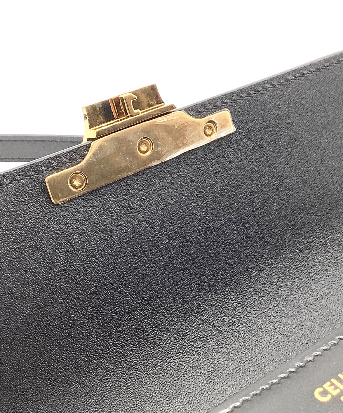 [Pre-owned] CELINE Shoulder bag Claude / Shiny calfskin, black