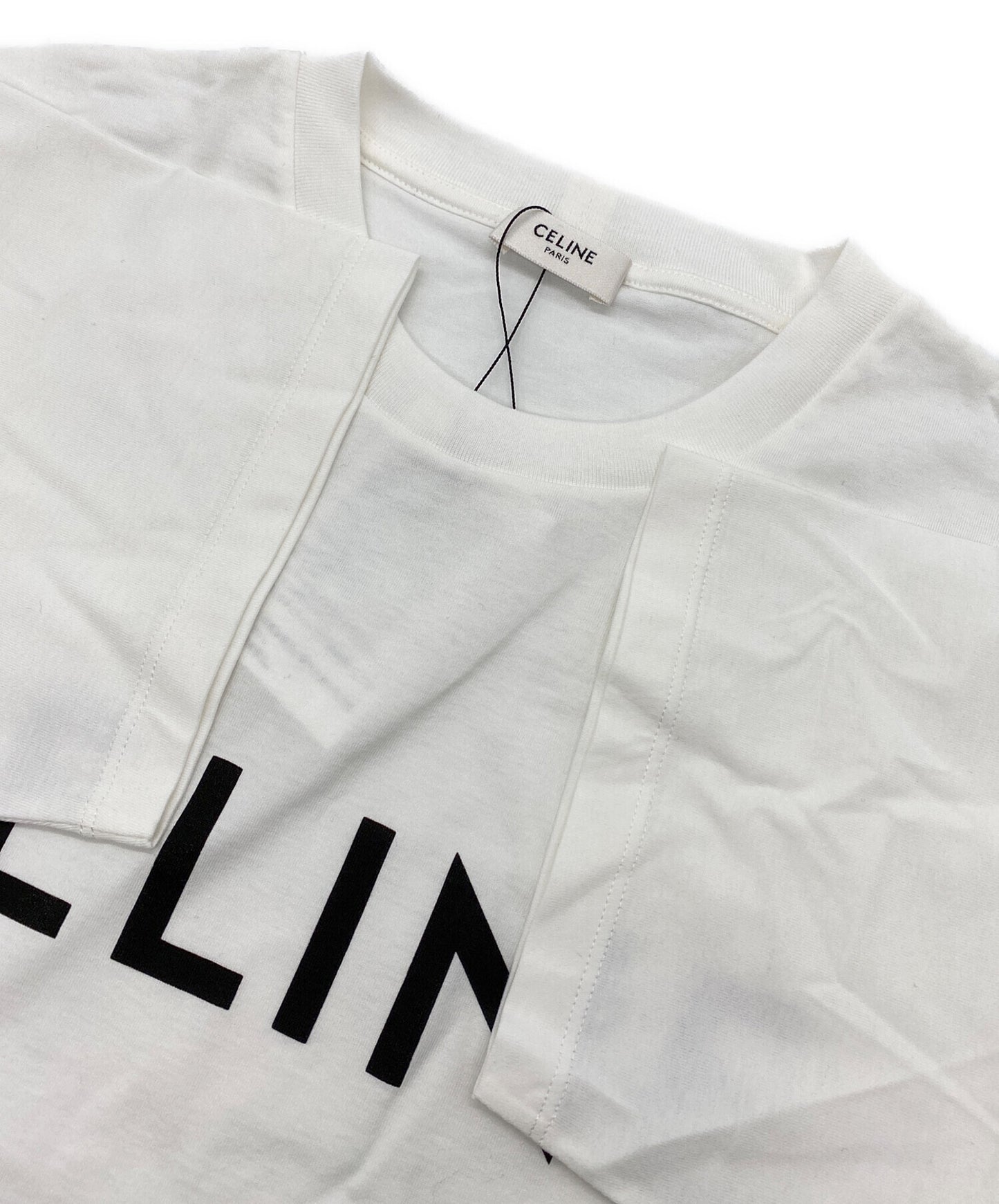 [Pre-owned] CELINE Cropped CELINE T-shirt 2X761671Q