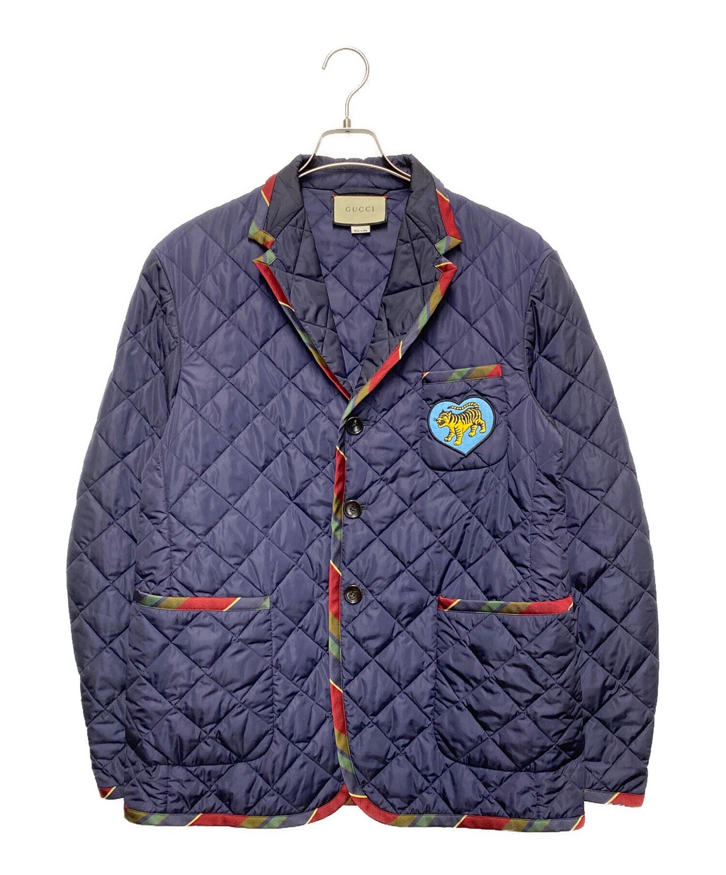 [Pre-owned] GUCCI Tiger Patch Piping Quilted Jacket 468312 Z729B
