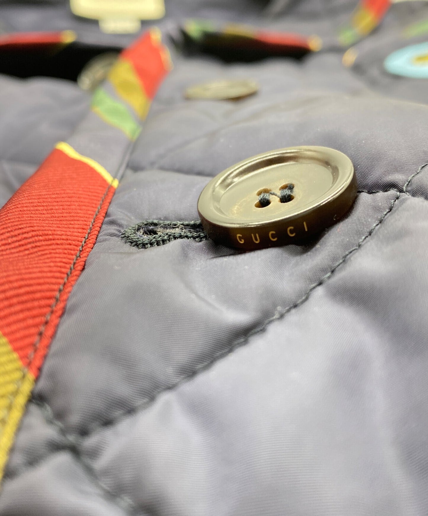 [Pre-owned] GUCCI Tiger Patch Piping Quilted Jacket 468312 Z729B