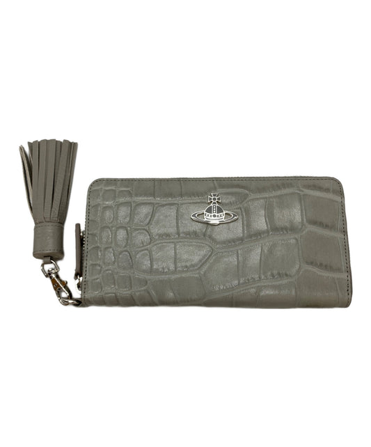 [Pre-owned] Vivienne Westwood Croc-embossed long wallet