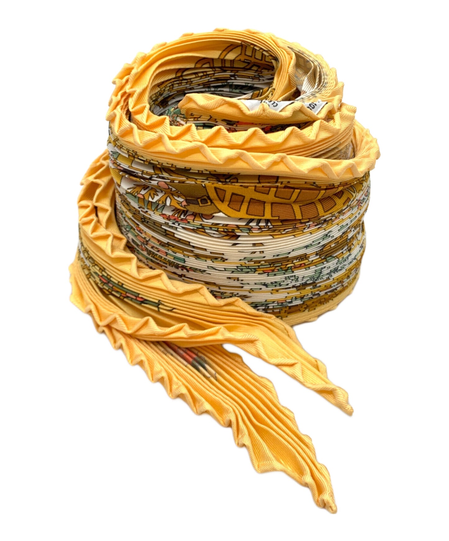 [Pre-owned] HERMES CARRE PLISSE 90 CMS TWILL Pleated scarf 161969S