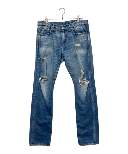 [Pre-owned] Hysteric Glamour Damaged denim pants 02201AP09
