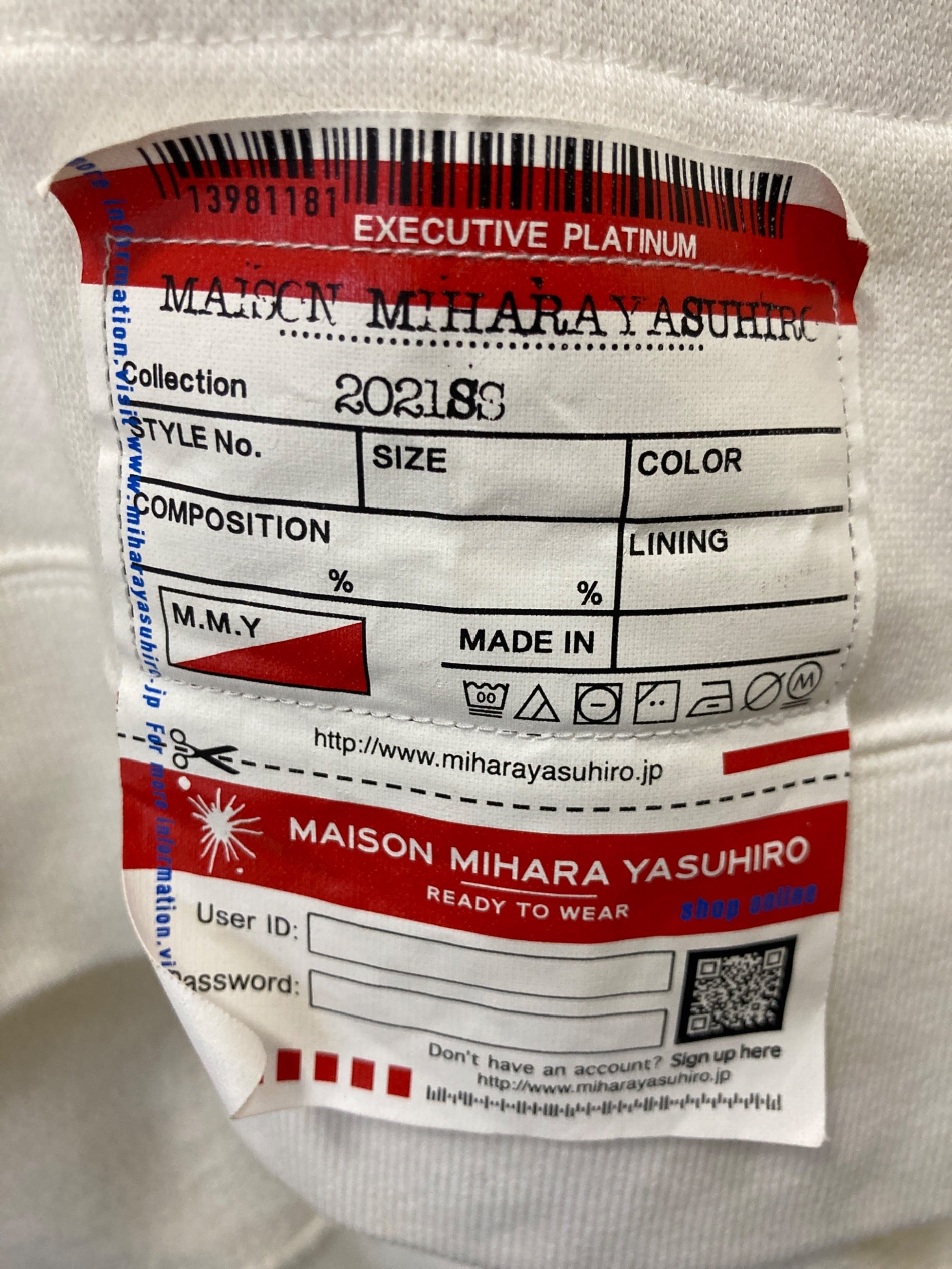 00s archive mihara yasuhiro sweat shirt Maison MIHARA YASUHIRO