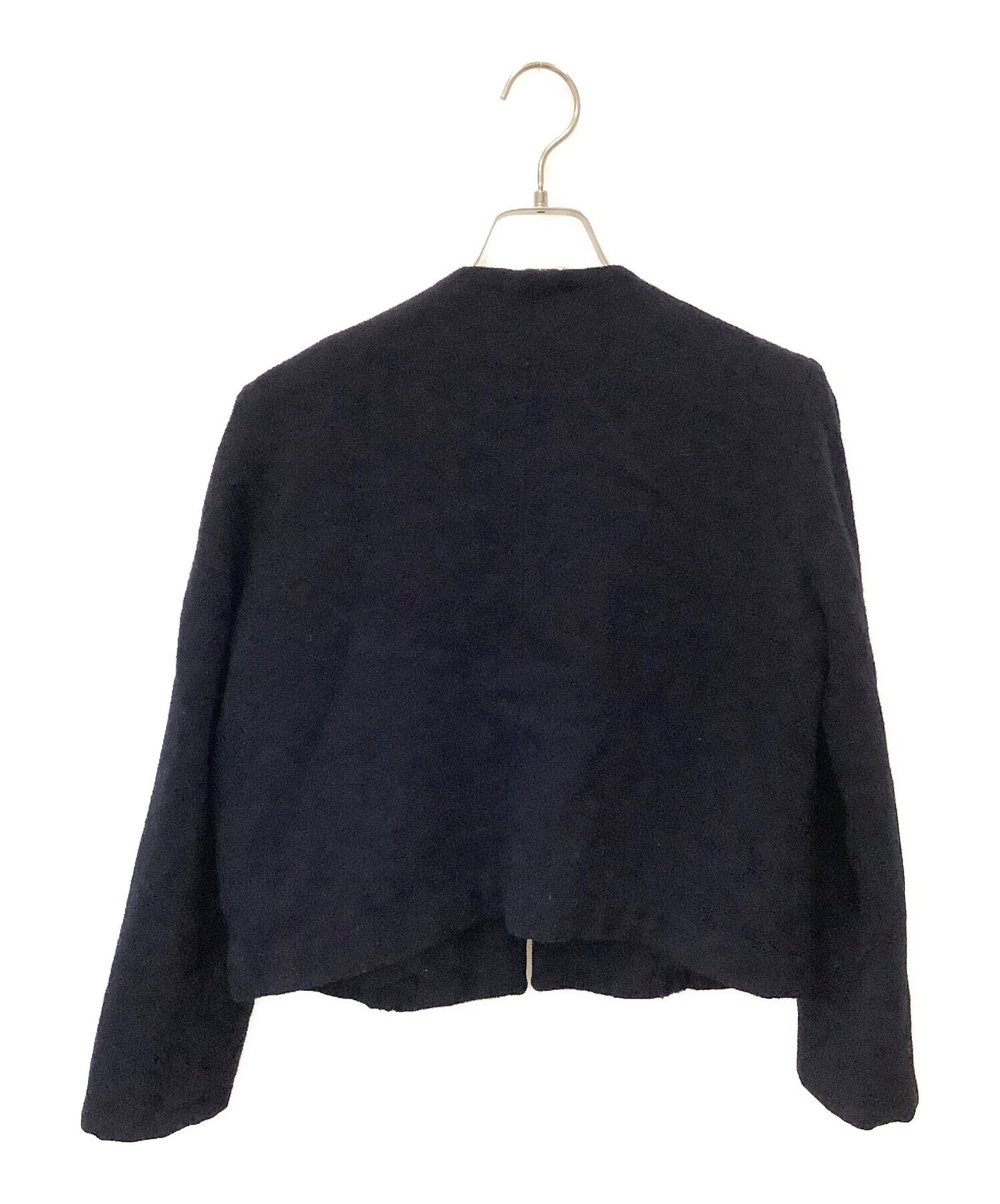 [Pre-owned] COMME des GARCONS COMME des GARCONS Shrunken Flower Collarless Wool Jacket W5J017