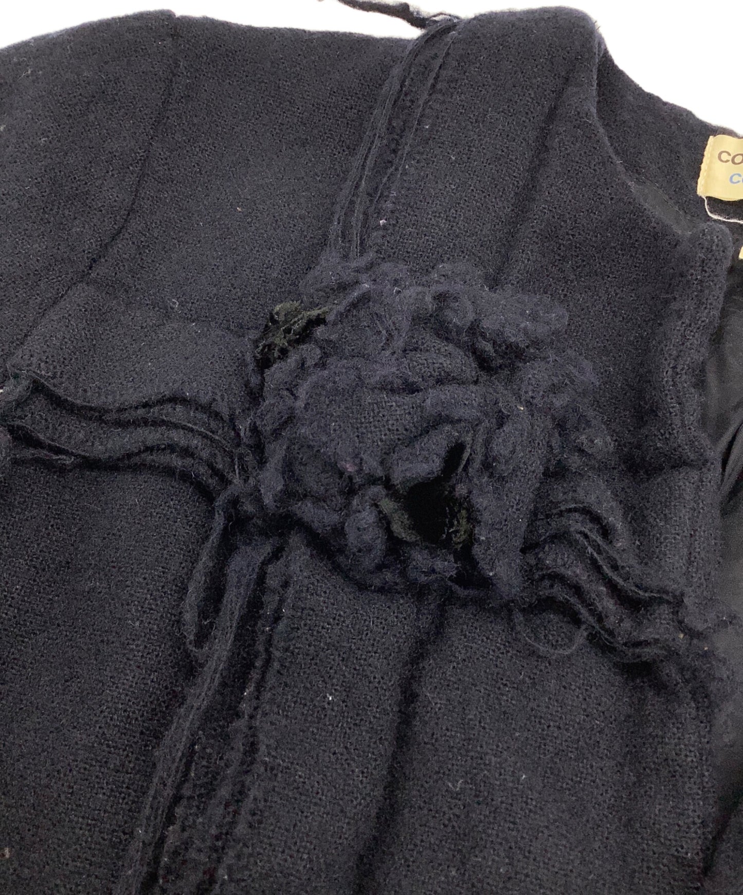 [Pre-owned] COMME des GARCONS COMME des GARCONS Shrunken Flower Collarless Wool Jacket W5J017