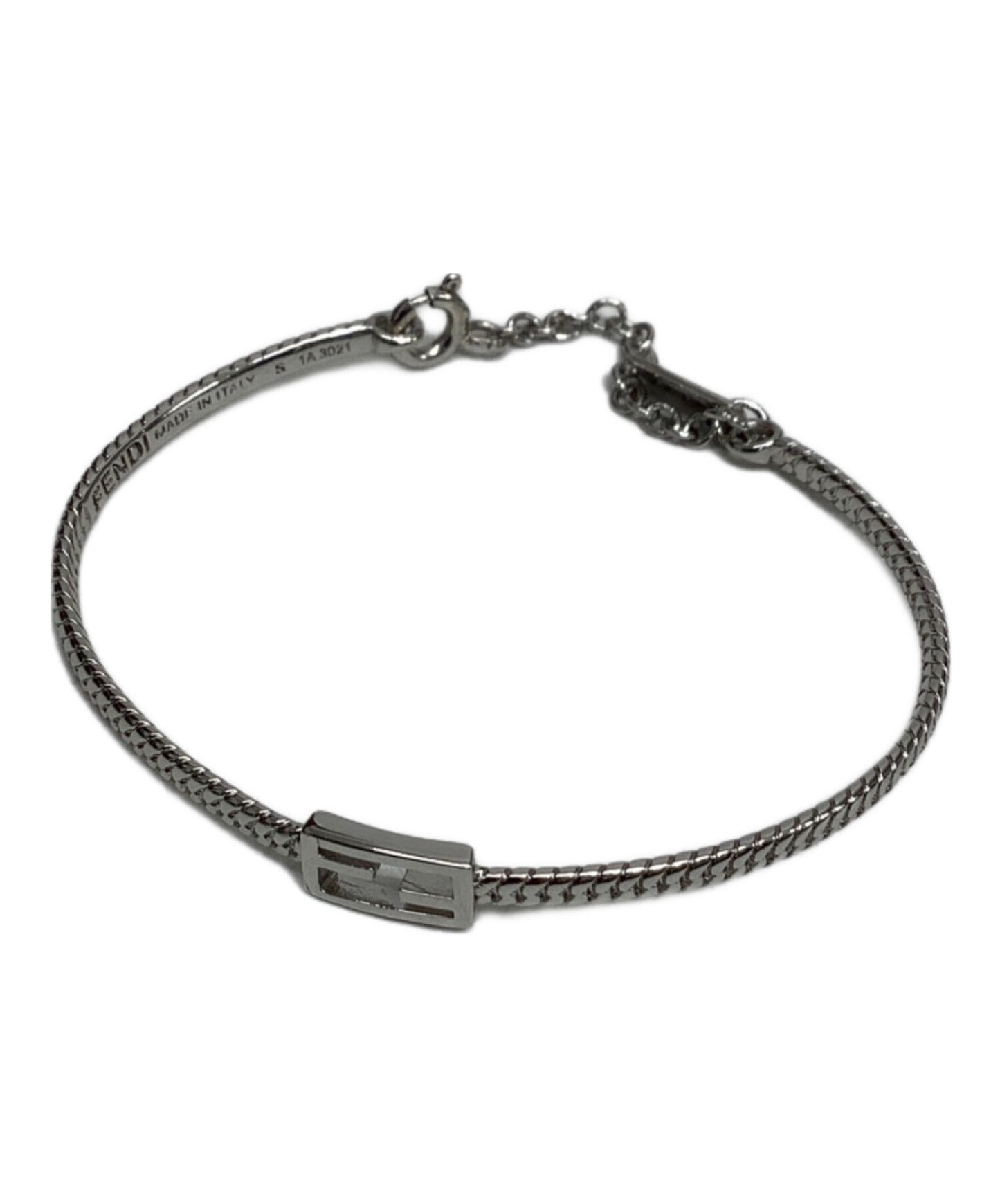 [Pre-owned] FENDI FF bucket ring chain metal bracelet