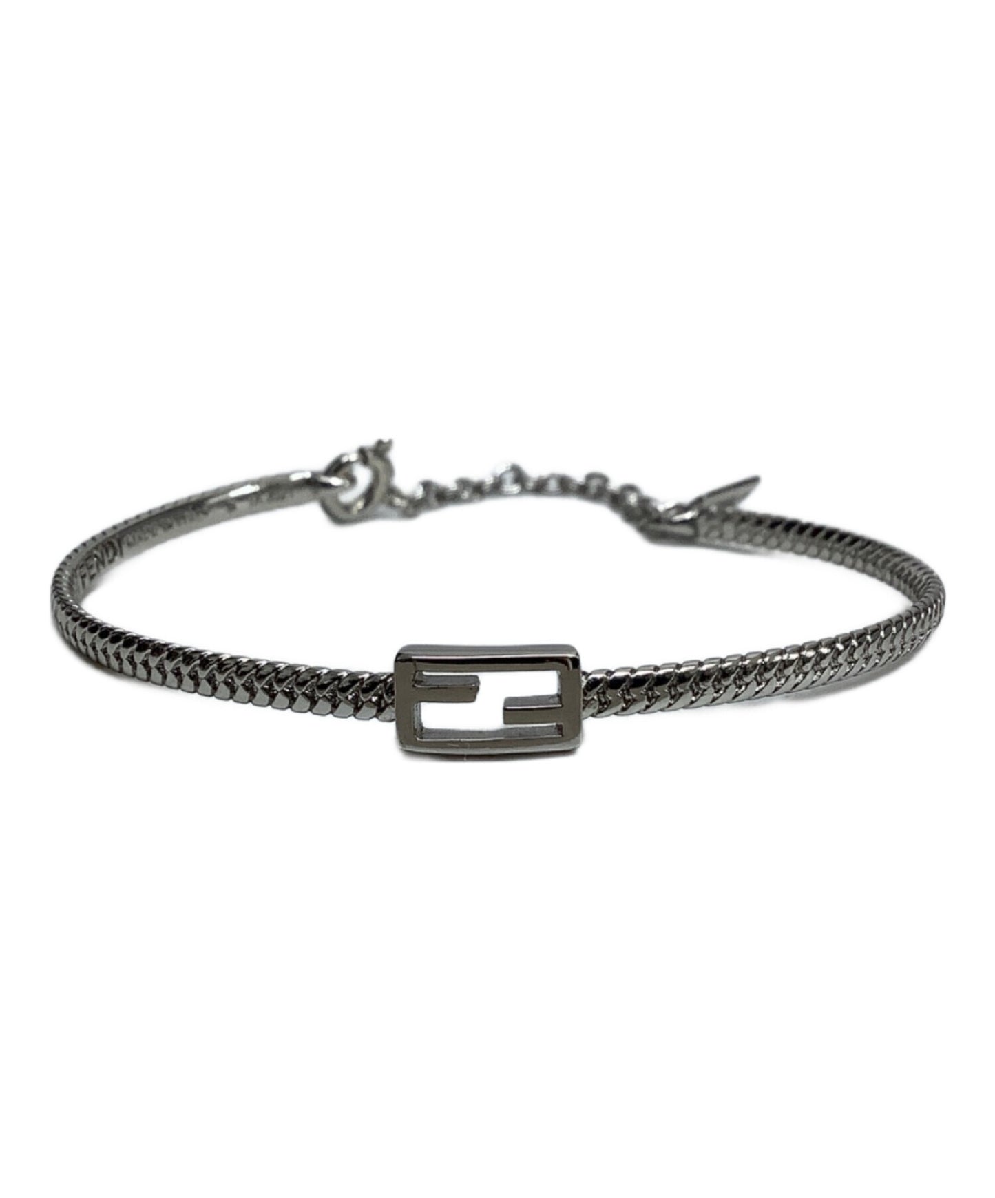 [Pre-owned] FENDI FF bucket ring chain metal bracelet