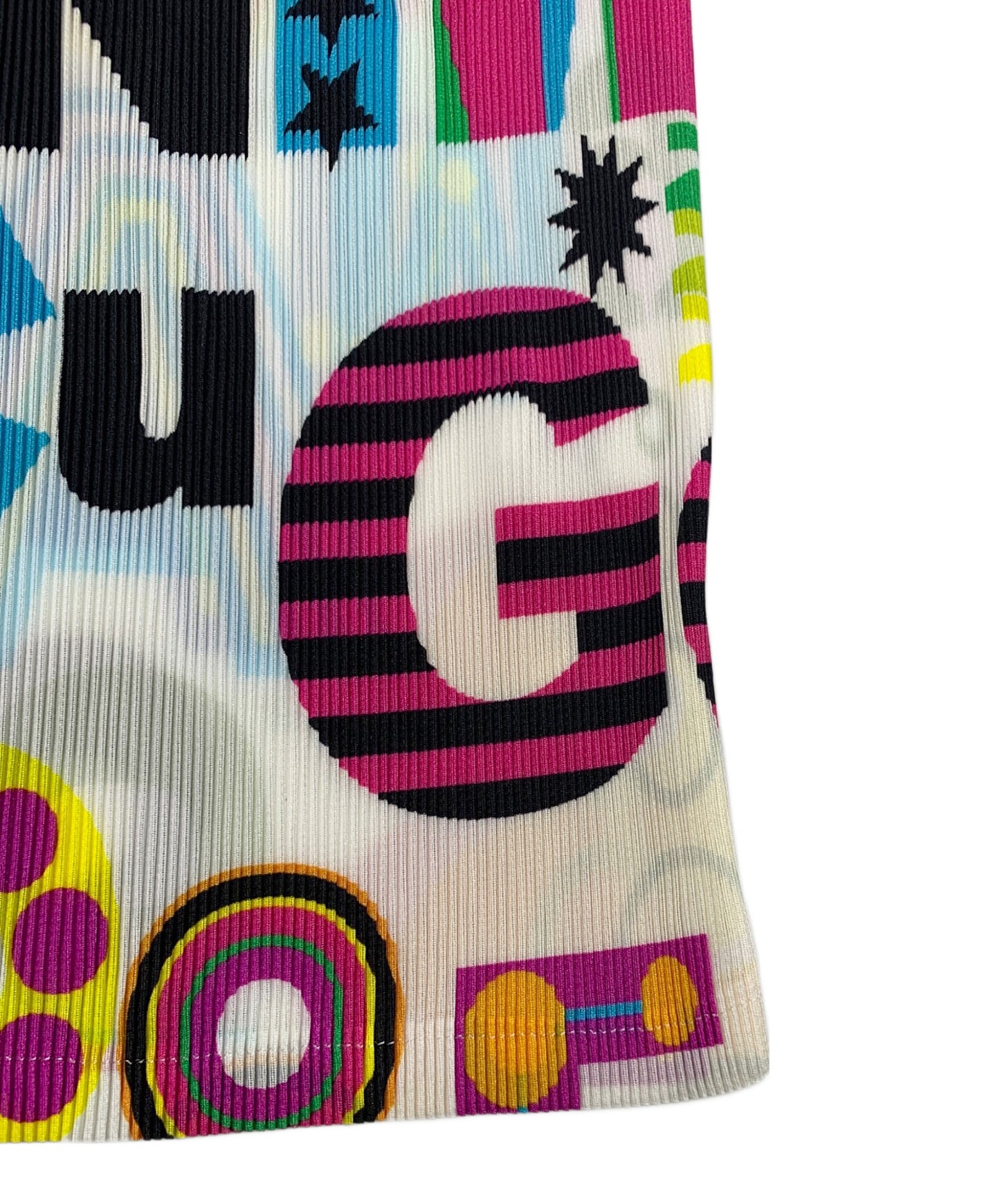 [Pre-owned] PLEATS PLEASE PLEATS PLEASE Pleated Tank Top Typographic Print Mist PP81FK391