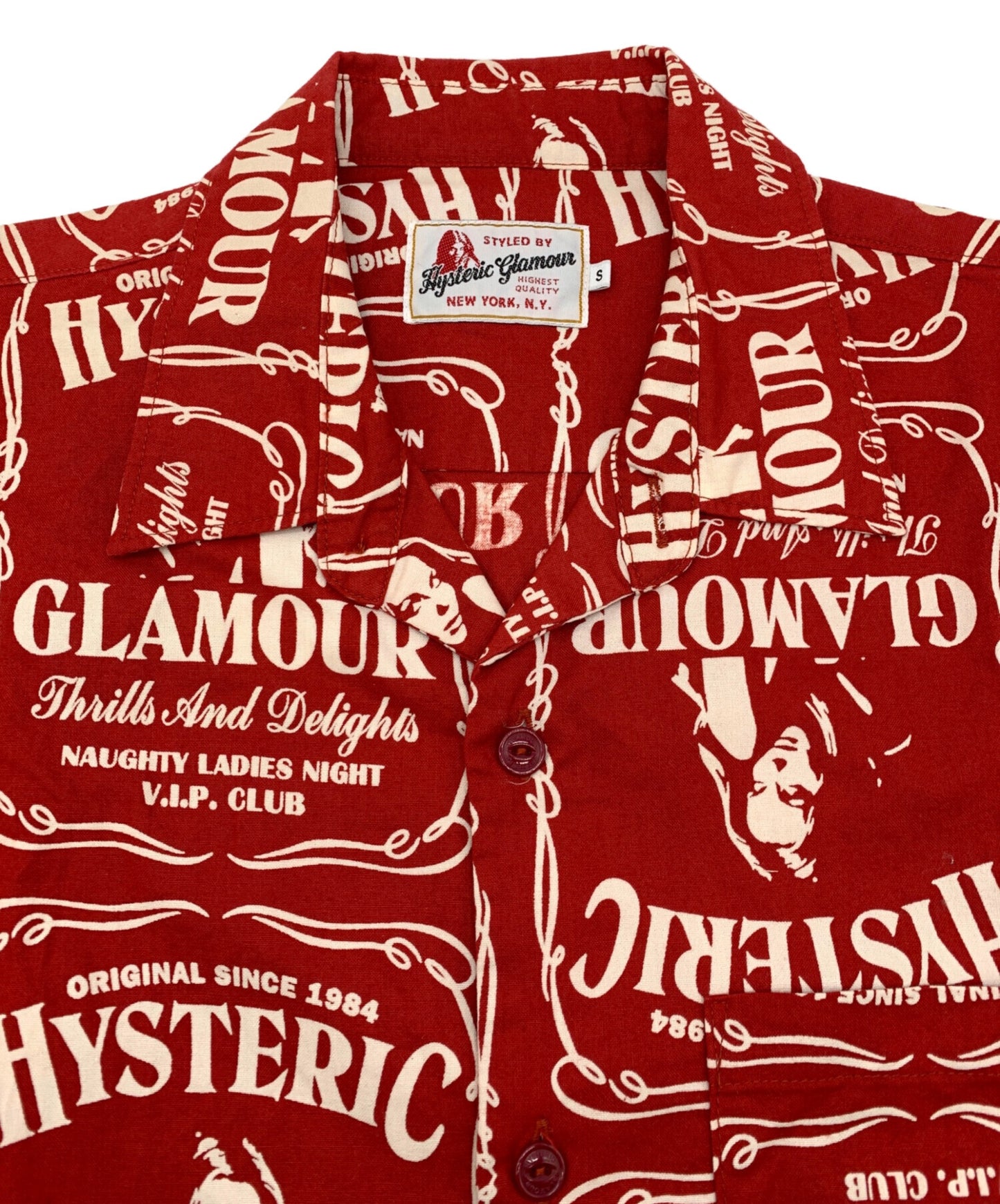 [Pre-owned] Hysteric Glamour WHISKY pattern standard collar shirt 02201AH08