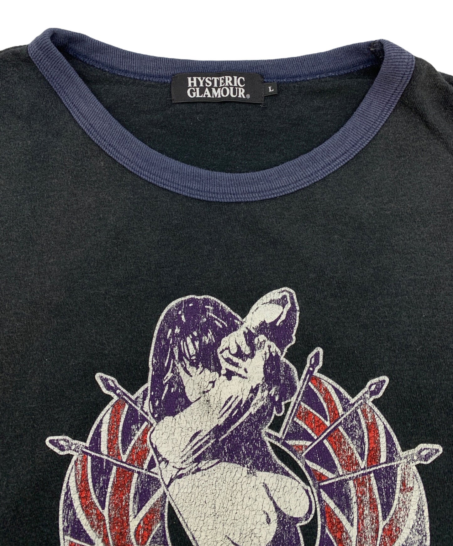 [Pre-owned] Hysteric Glamour ringer T-shirt