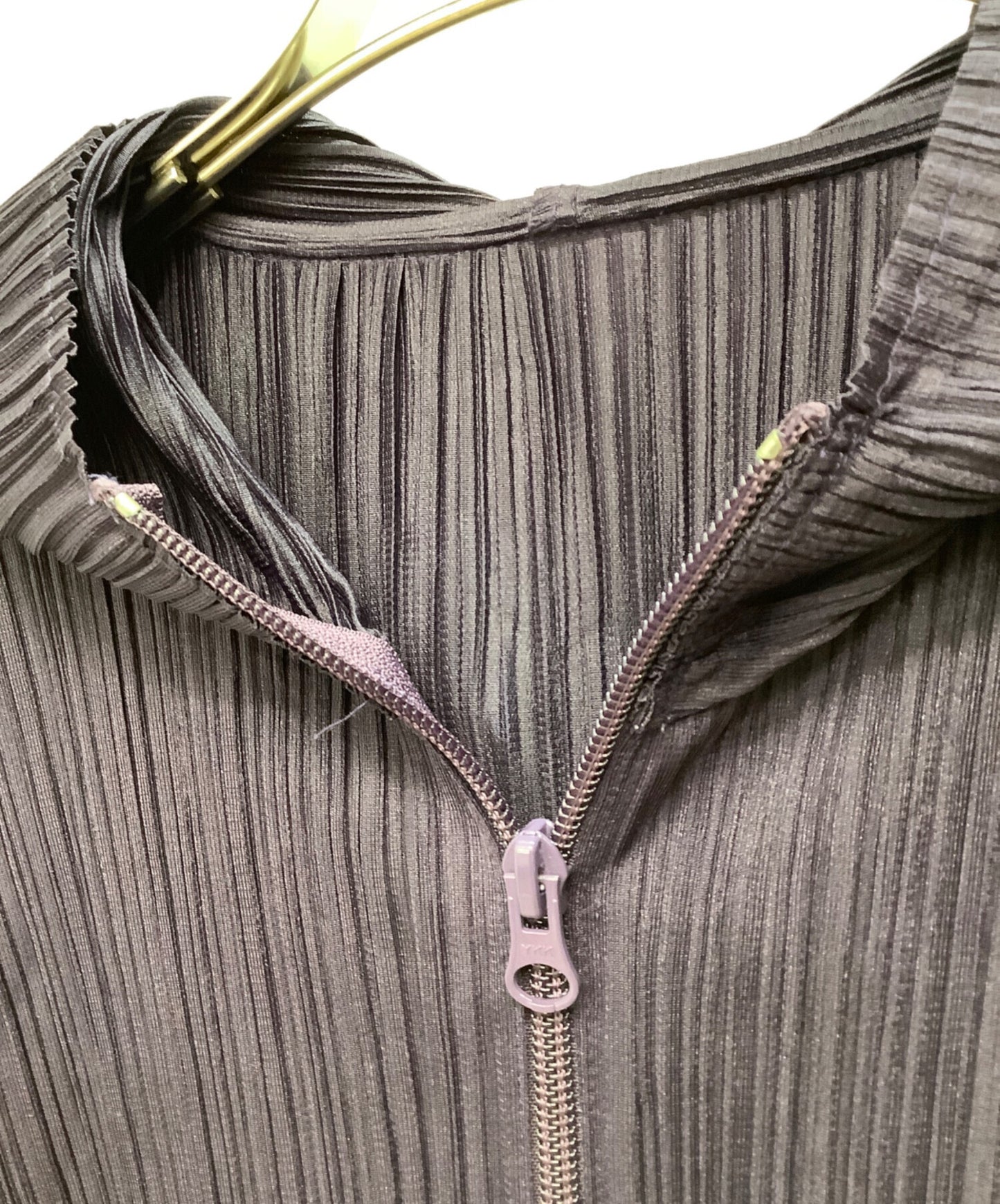 [Pre-owned] PLEATS PLEASE long zipped hoodie