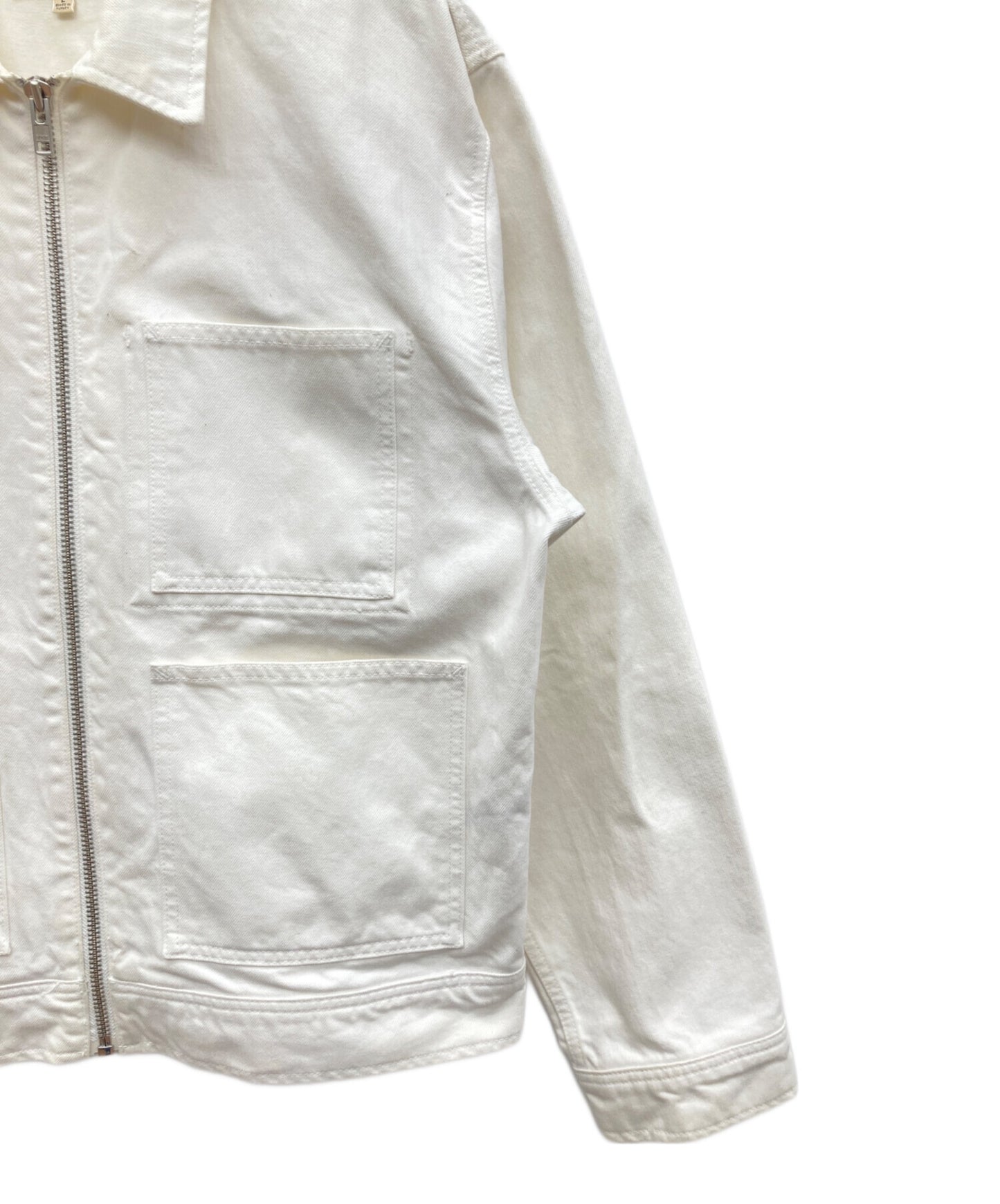 [Pre-owned] stussy Denim Zip Work Jacket OVERDYED 115680