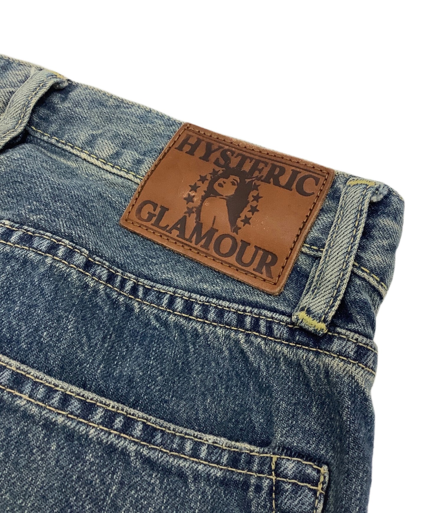 [Pre-owned] Hysteric Glamour Patchwork studded denim pants 0214AP05