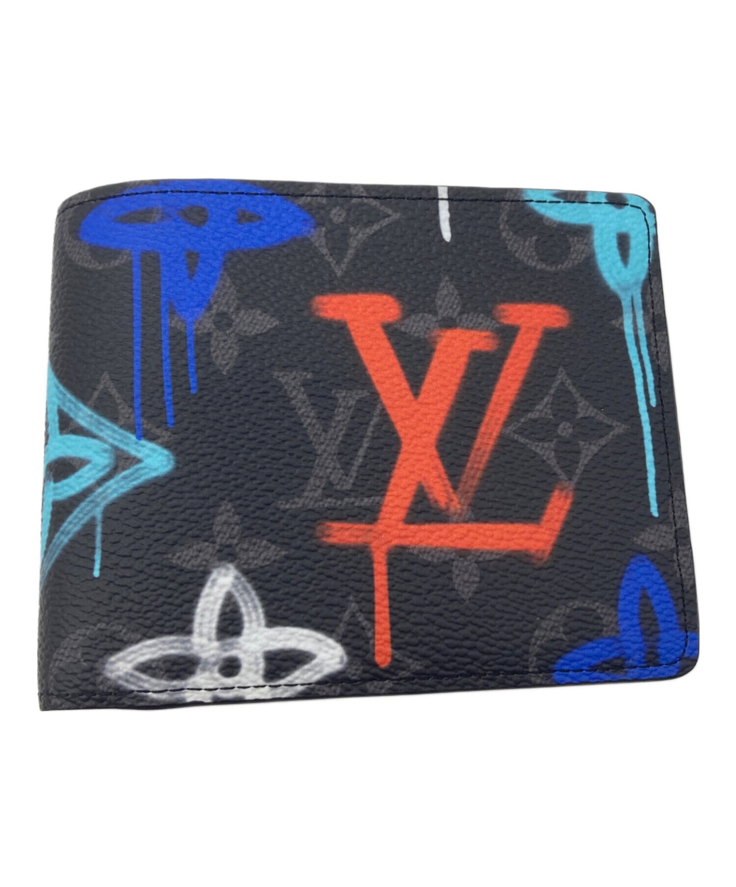 [Pre-owned] LOUIS VUITTON Monogram Eclipse Canvas Portefeuille Multiple M81847