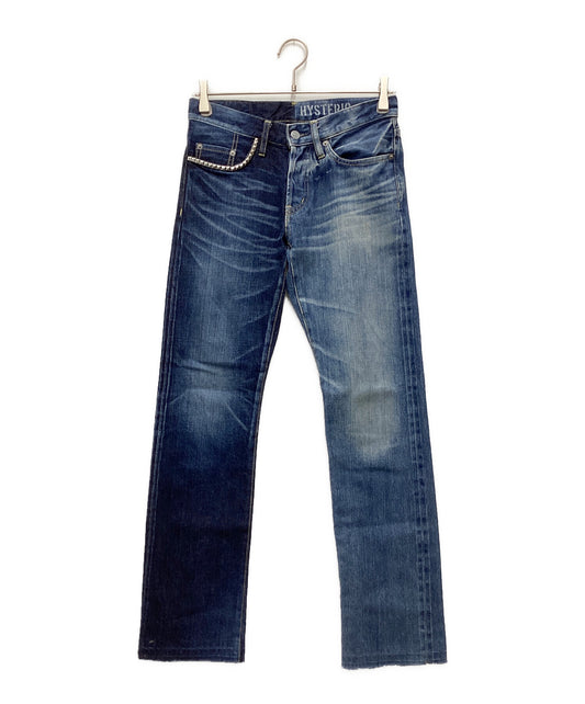 [Pre-owned] Hysteric Glamour HRLR Processed Denim Slim Straight 0241AP12