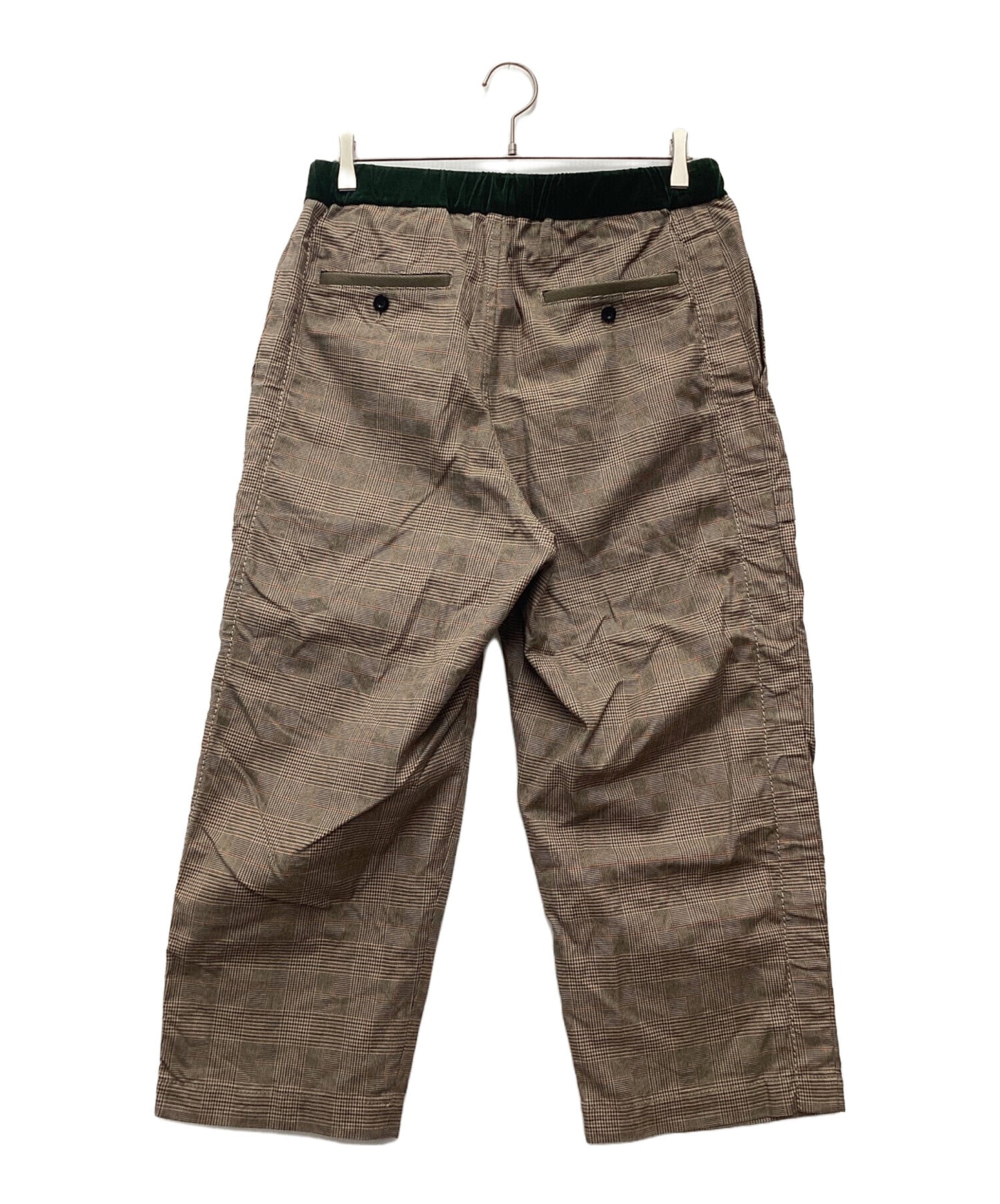 [Pre-owned] sacai Adjustable-Buckle Check-Pattern Pants 21-02484M