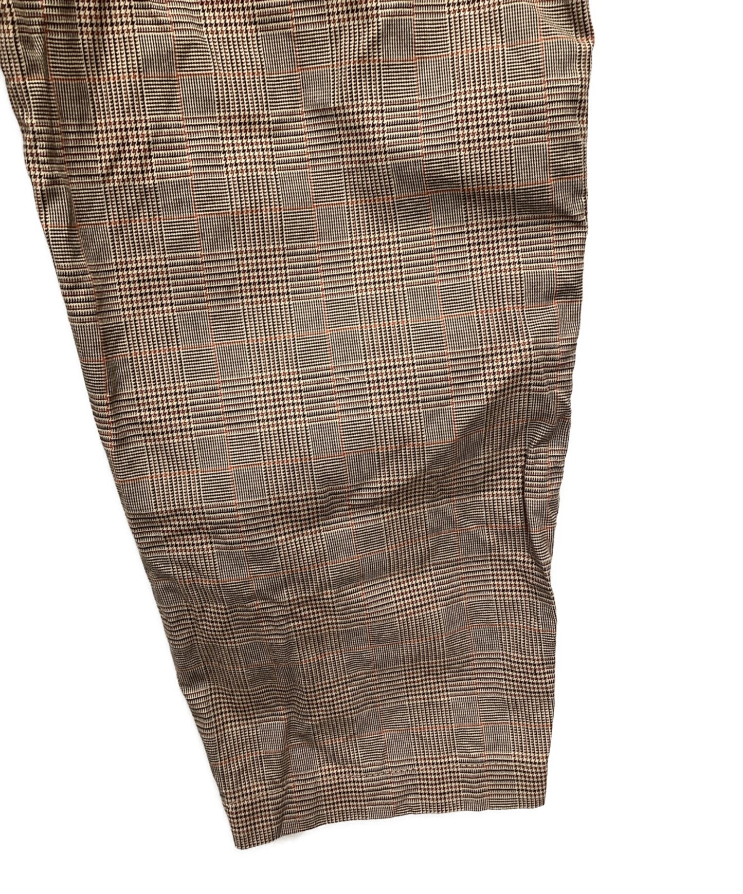 [Pre-owned] sacai Adjustable-Buckle Check-Pattern Pants 21-02484M
