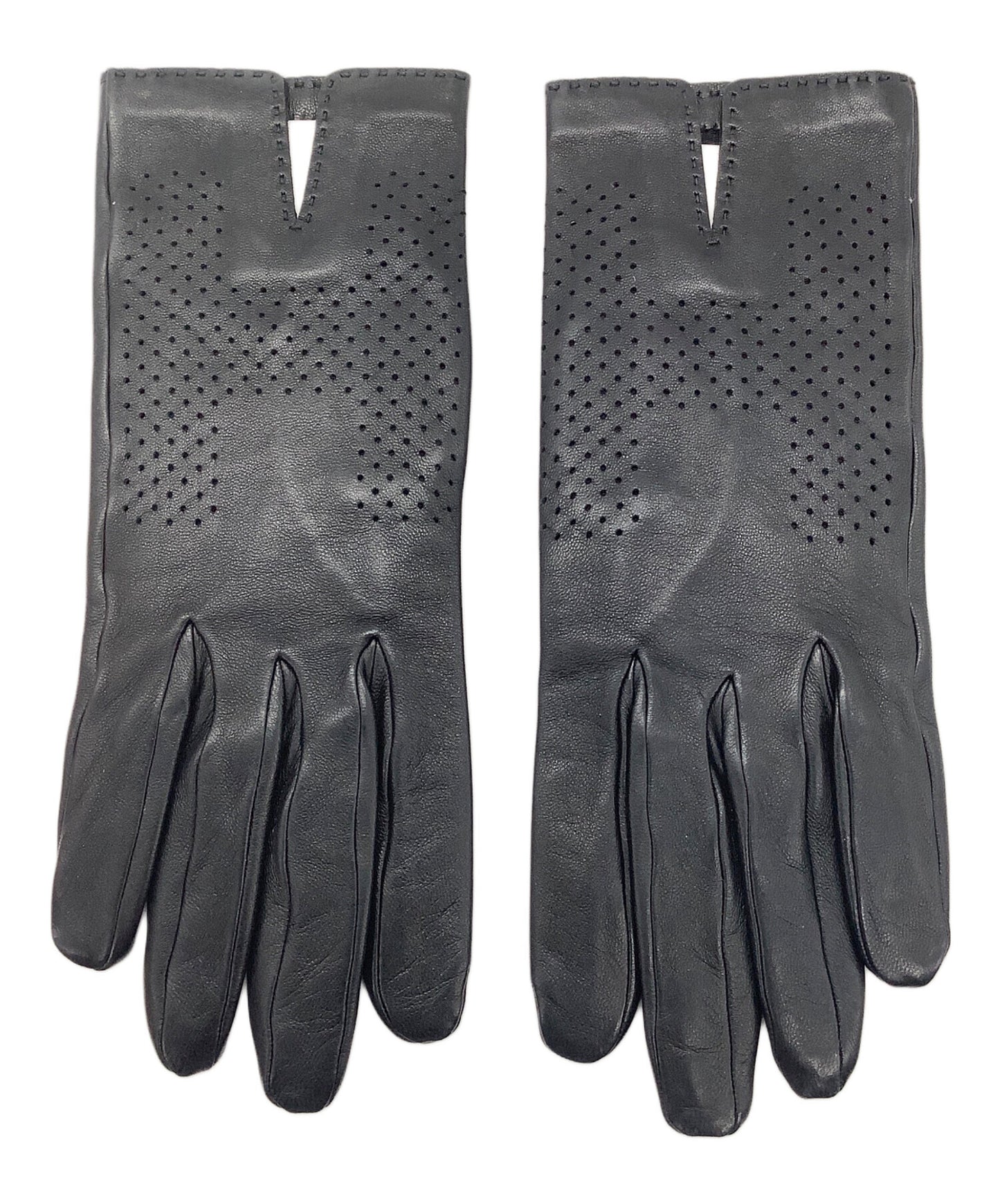 [Pre-owned] HERMES Leather gloves HERMES lambskin black