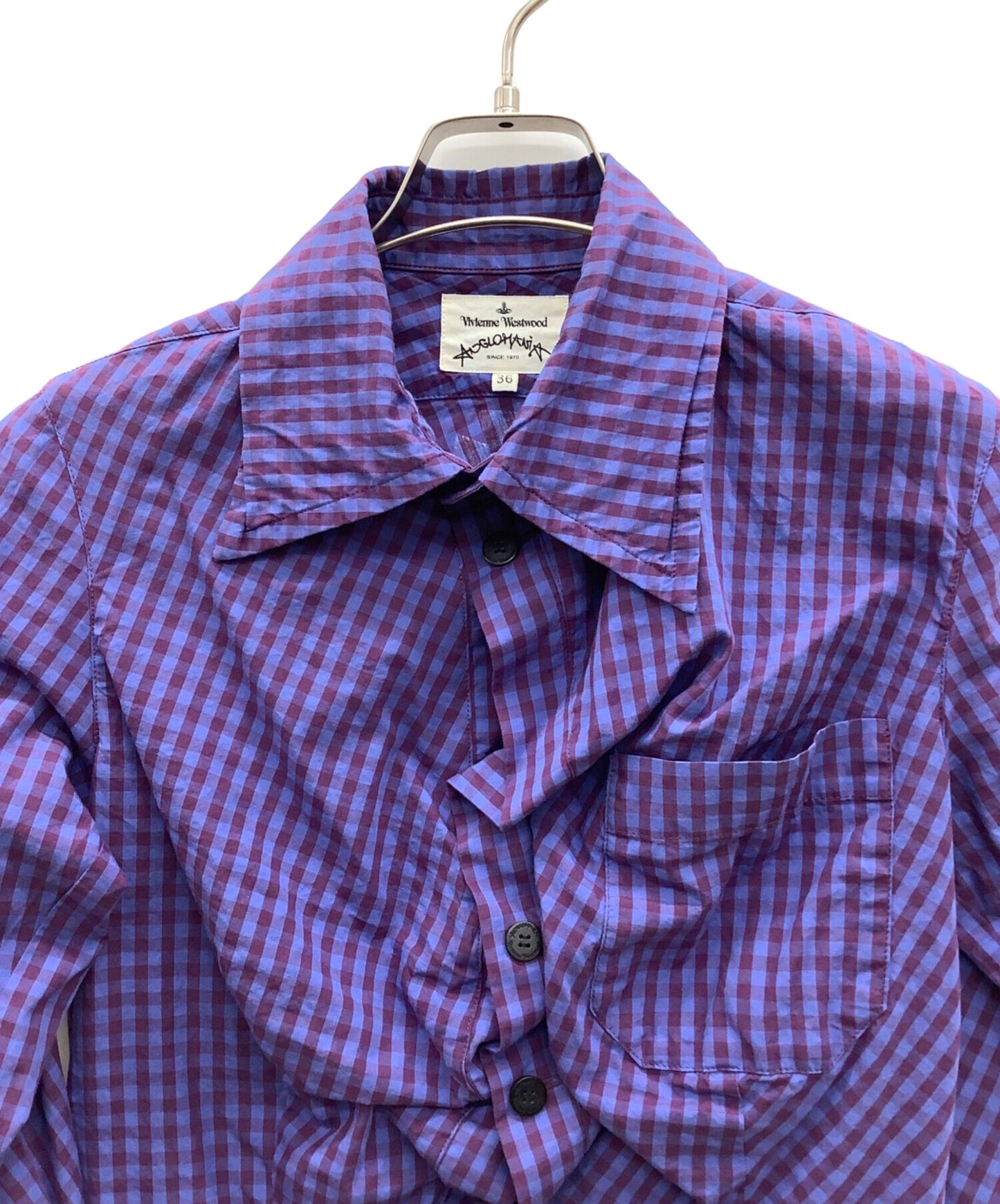 [Pre-owned] Vivienne Westwood ANGLOMANIA Back print shaped blouse