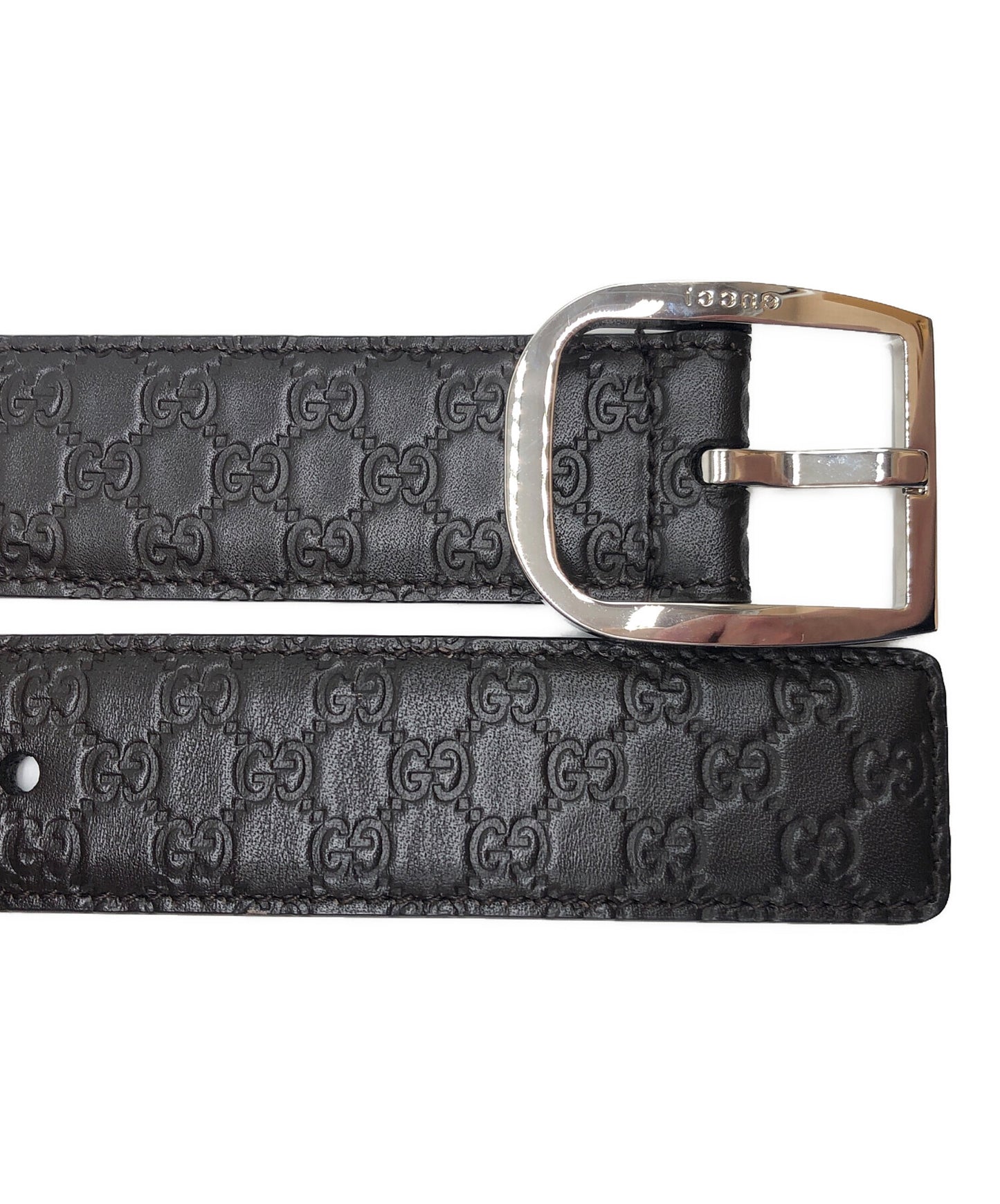 [Pre-owned] GUCCI Belt, micro-engraved with G. 510309 BMJ0N