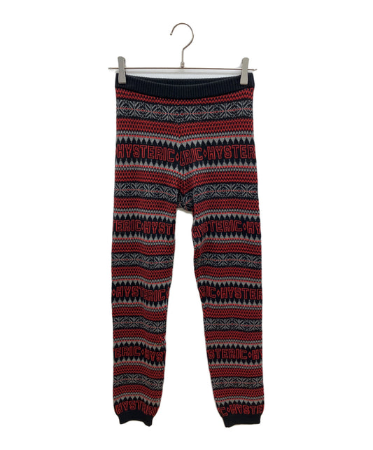 [Pre-owned] Hysteric Glamour Knit Leggings HYSTERIC NORDIC Pattern Jacquard Leggings 01233NP02