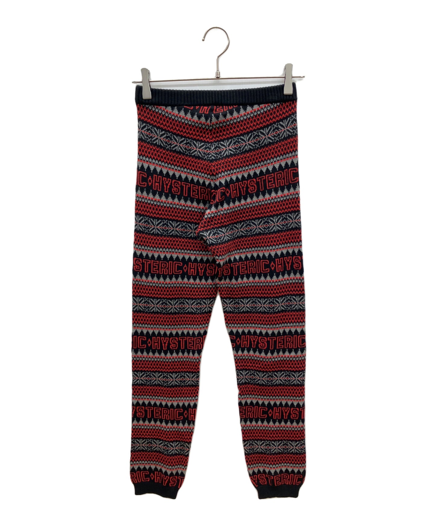 [Pre-owned] Hysteric Glamour Knit Leggings HYSTERIC NORDIC Pattern Jacquard Leggings 01233NP02