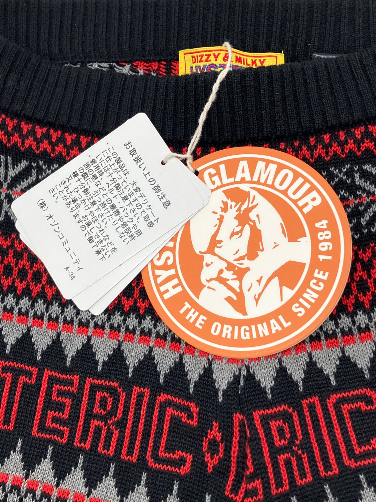 [Pre-owned] Hysteric Glamour Knit Leggings HYSTERIC NORDIC Pattern Jacquard Leggings 01233NP02