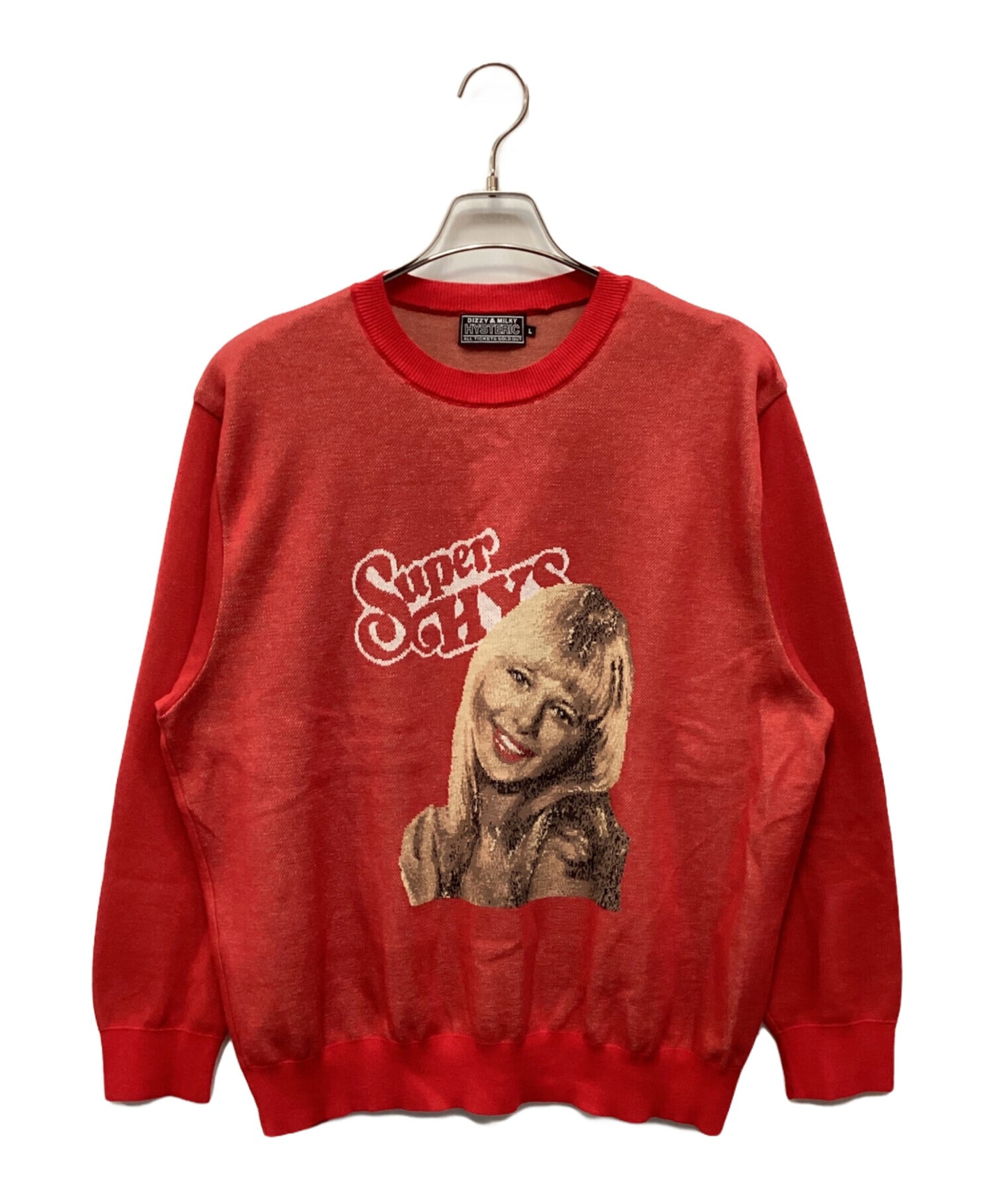 [Pre-owned] Hysteric Glamour ROCK MY WORLD Girl Design Knit 02251NS03