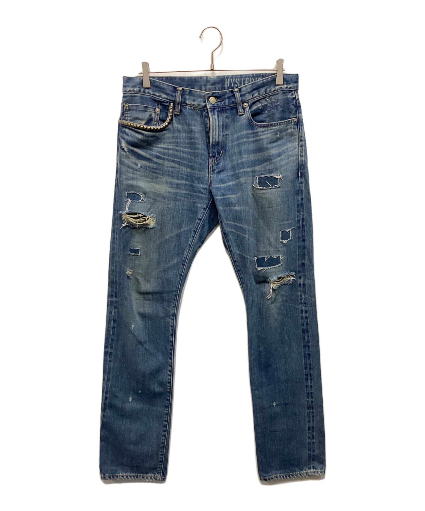[Pre-owned] Hysteric Glamour Square Window Remake Slim Straight Denim 02213AP14