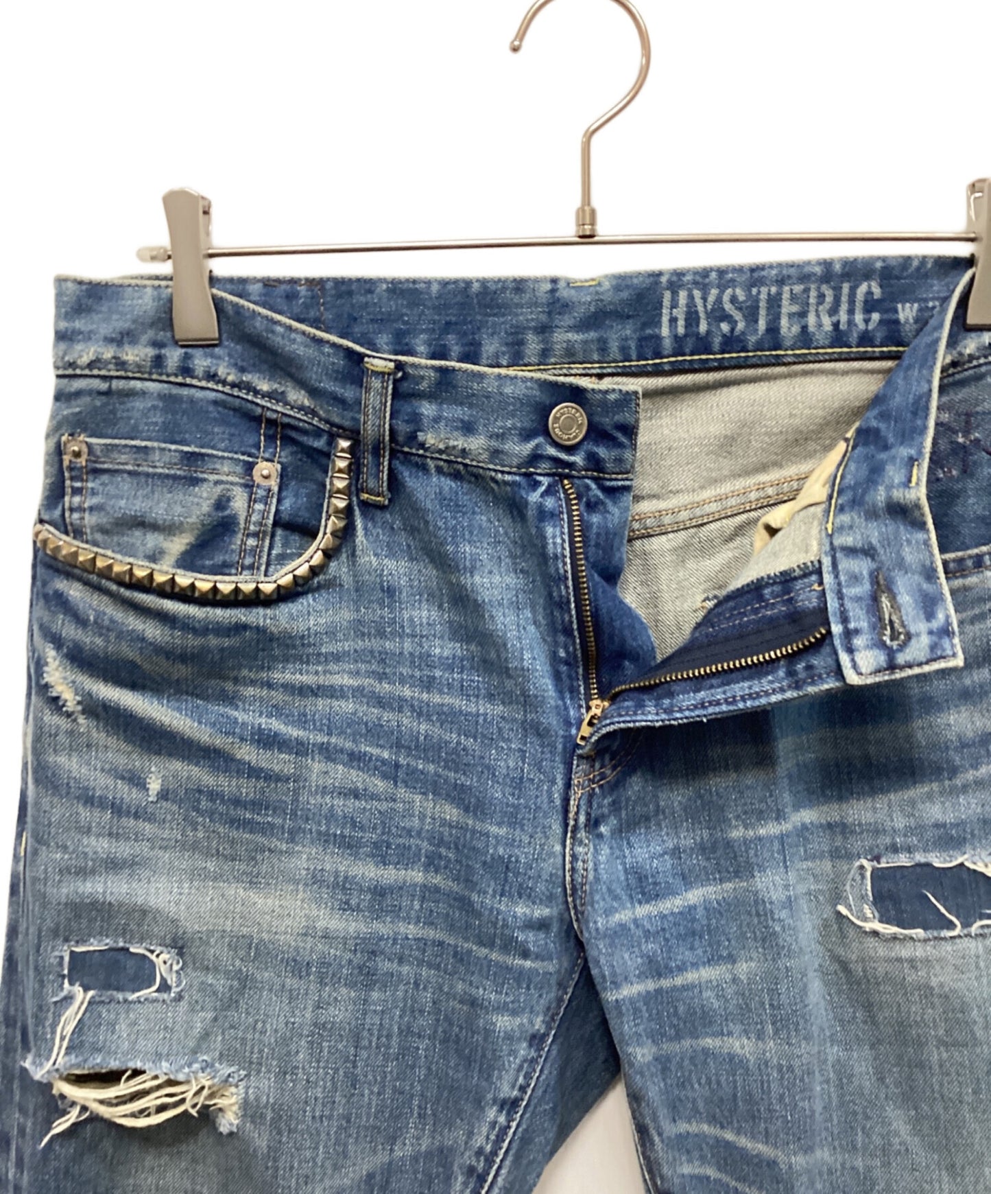 [Pre-owned] Hysteric Glamour Square Window Remake Slim Straight Denim 02213AP14