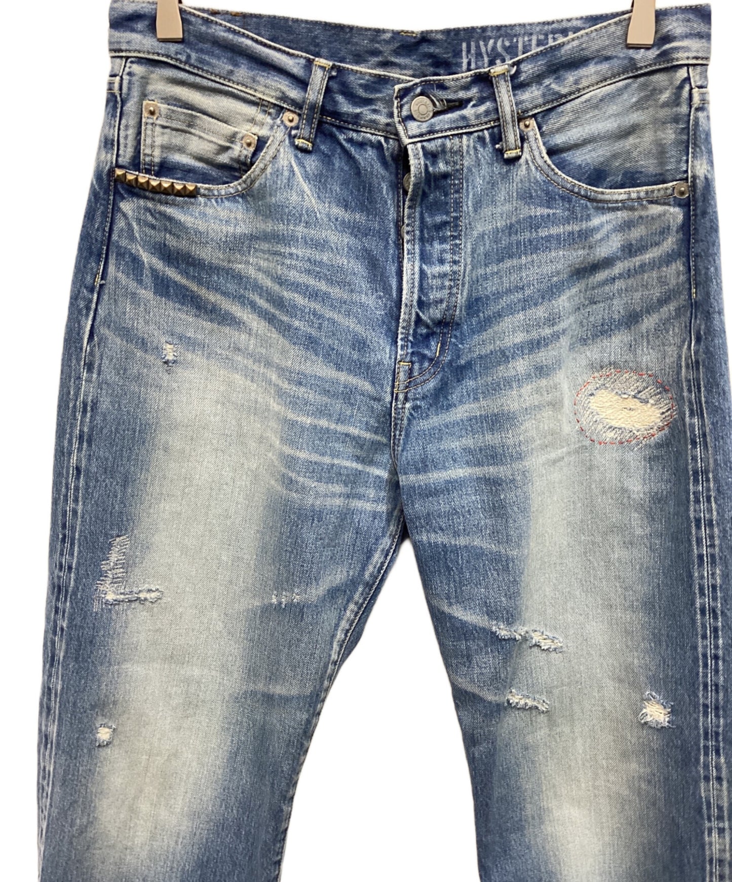 [Pre-owned] Hysteric Glamour RW CLASH processed 60'S XX denim straight pants 02233AP15