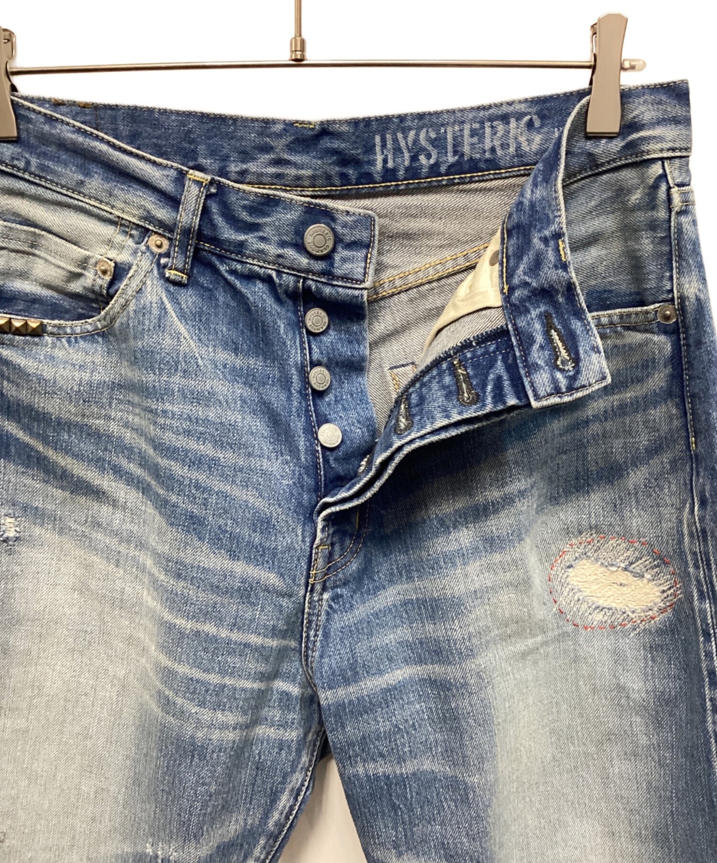 [Pre-owned] Hysteric Glamour RW CLASH processed 60'S XX denim straight pants 02233AP15