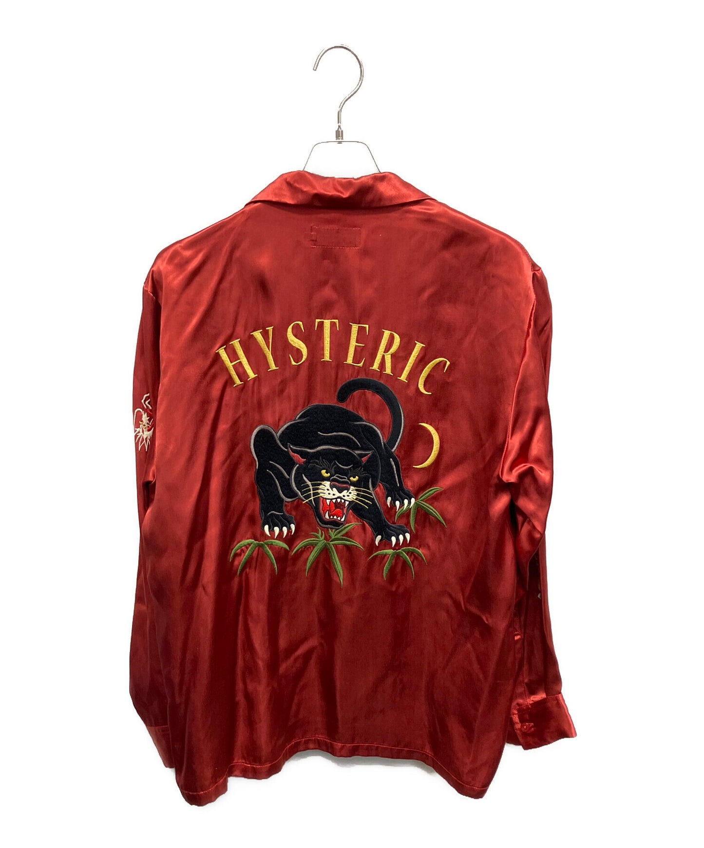 [Pre-owned] Hysteric Glamour BLACK PANTHER embroidered souvenir shirt, long sleeve shirt 02241AH14