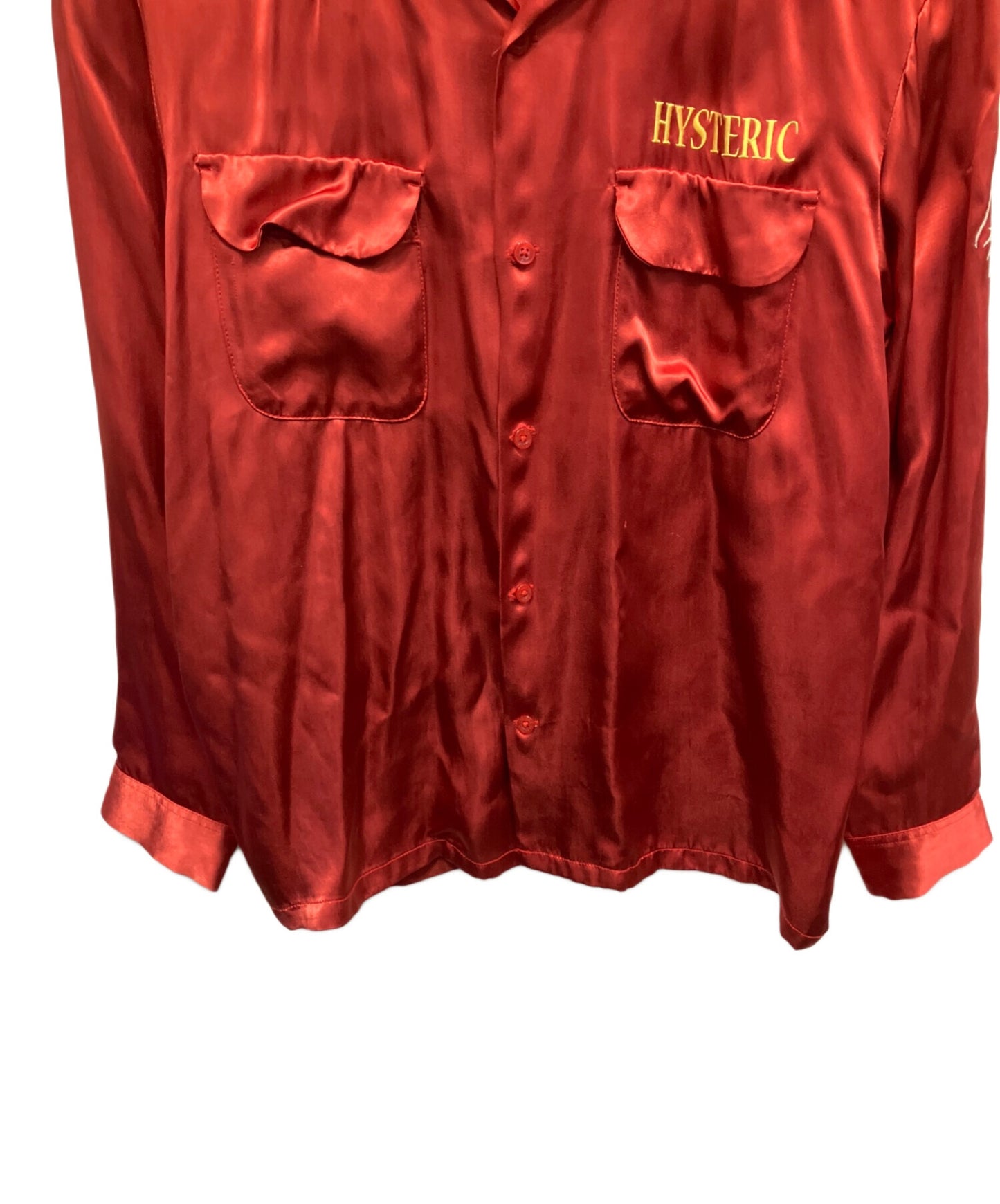 [Pre-owned] Hysteric Glamour BLACK PANTHER embroidered souvenir shirt, long sleeve shirt 02241AH14