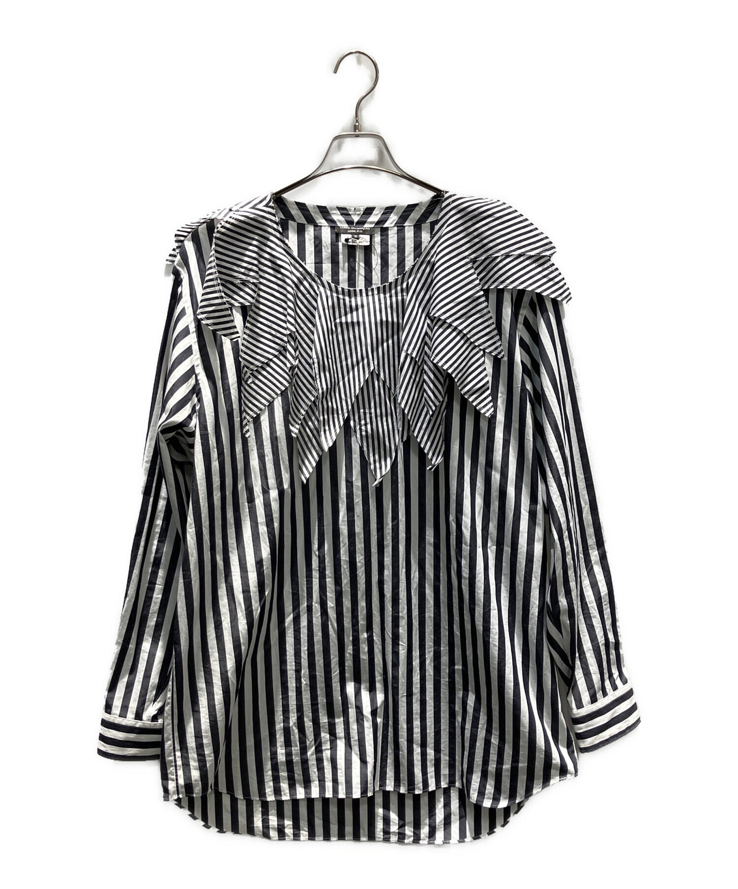 [Pre-owned] COMME des GARCONS HOMME PLUS Jagged Clown-Print Striped Shirt 23SS AD2022 Long-Sleeve Shirt PK-B021