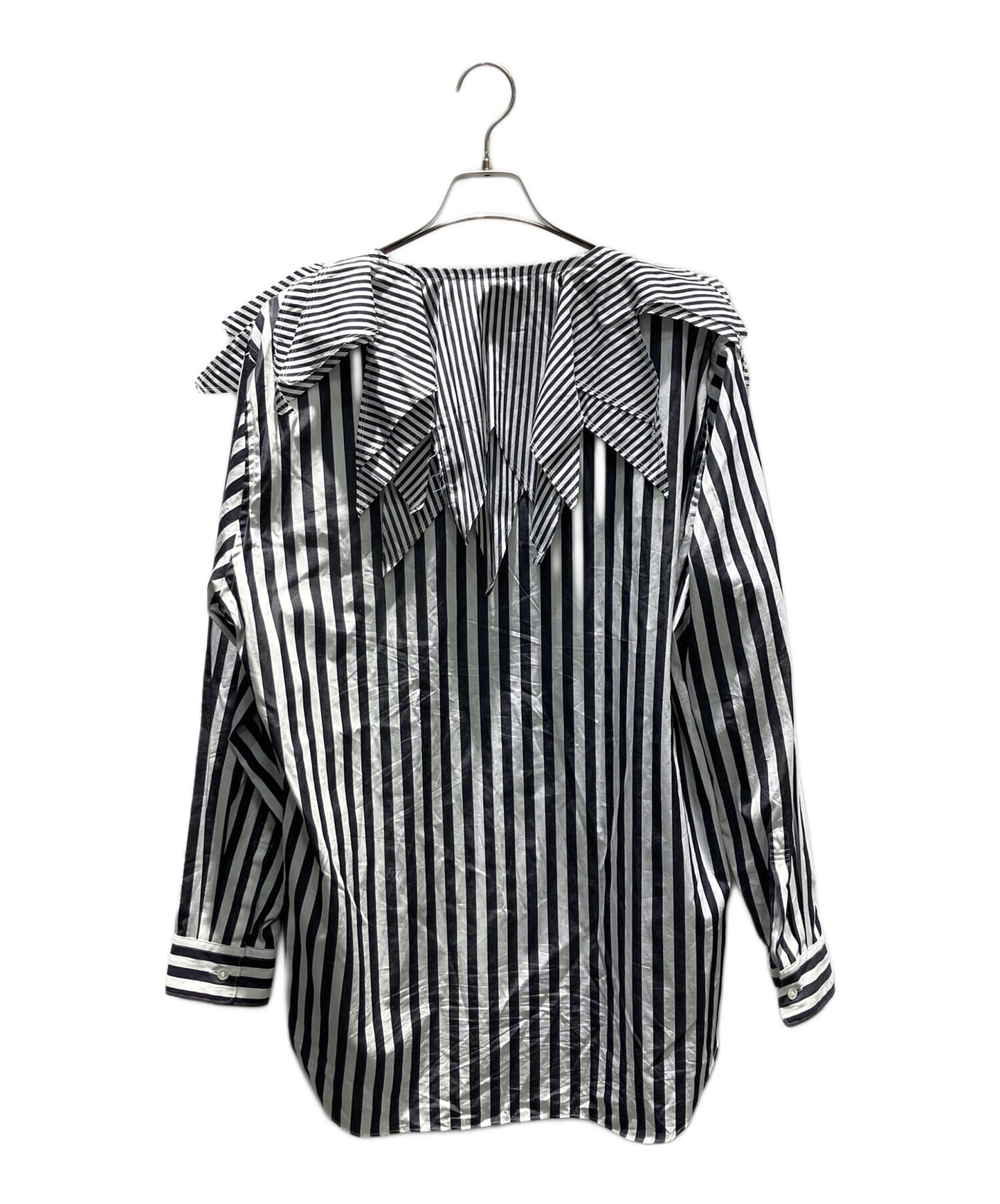 [Pre-owned] COMME des GARCONS HOMME PLUS Jagged Clown-Print Striped Shirt 23SS AD2022 Long-Sleeve Shirt PK-B021