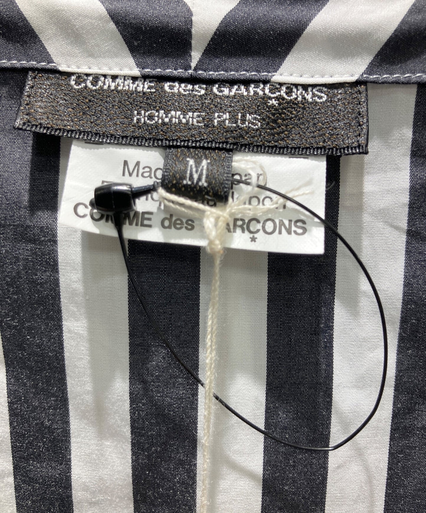 [Pre-owned] COMME des GARCONS HOMME PLUS Jagged Clown-Print Striped Shirt 23SS AD2022 Long-Sleeve Shirt PK-B021