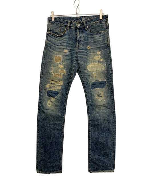 [Pre-owned] Hysteric Glamour Damaged denim pants 0242AP03