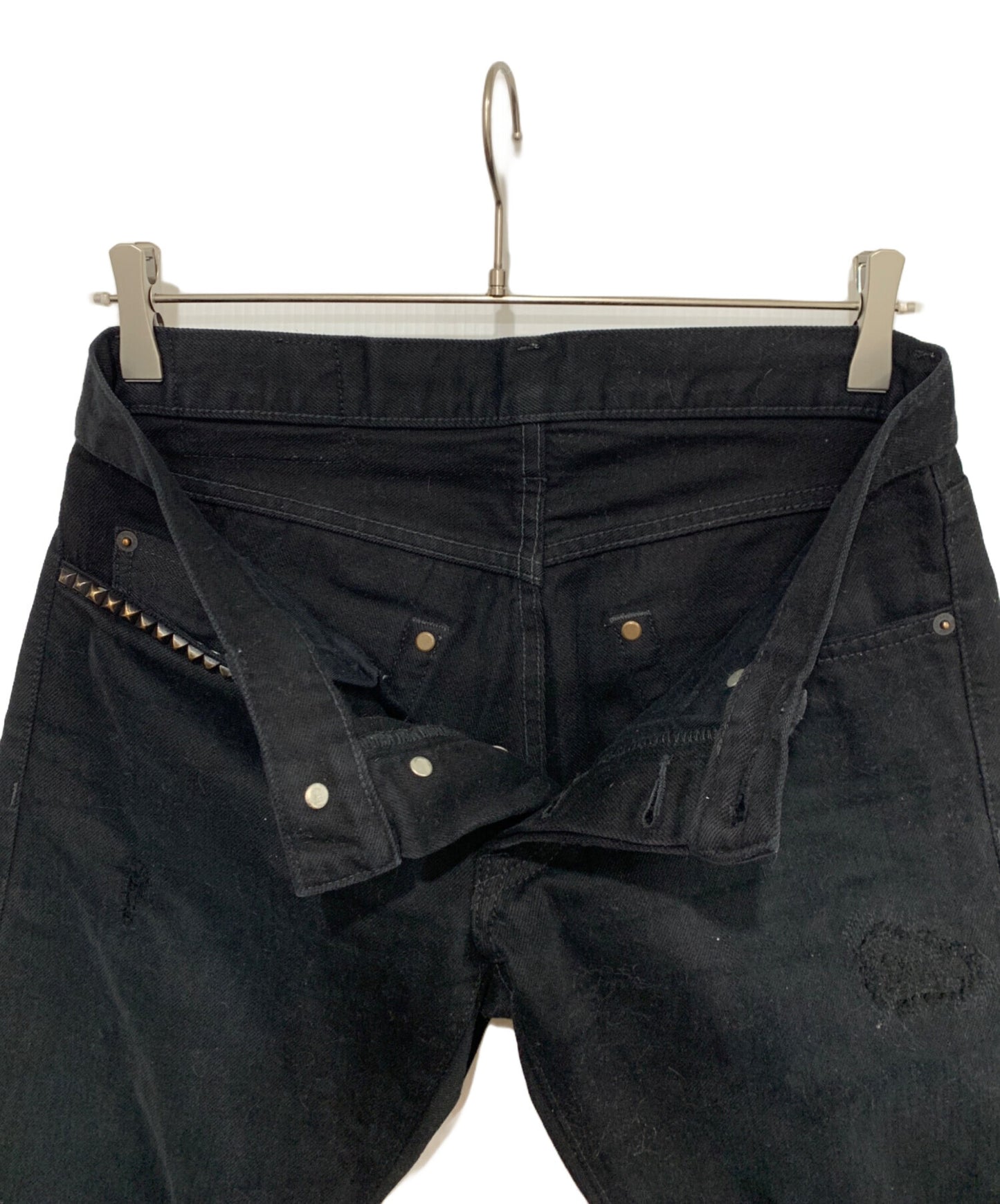 [Pre-owned] Hysteric Glamour Damaged studded denim pants