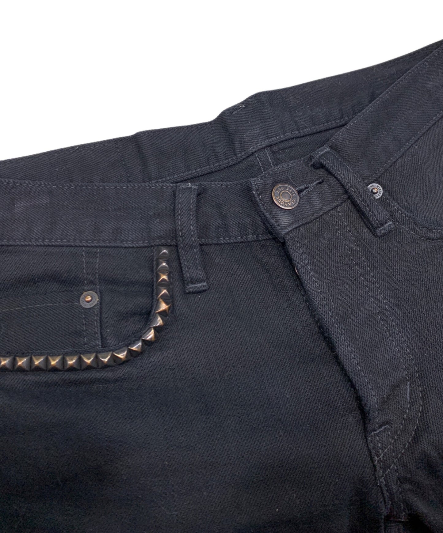 [Pre-owned] Hysteric Glamour Damaged studded denim pants