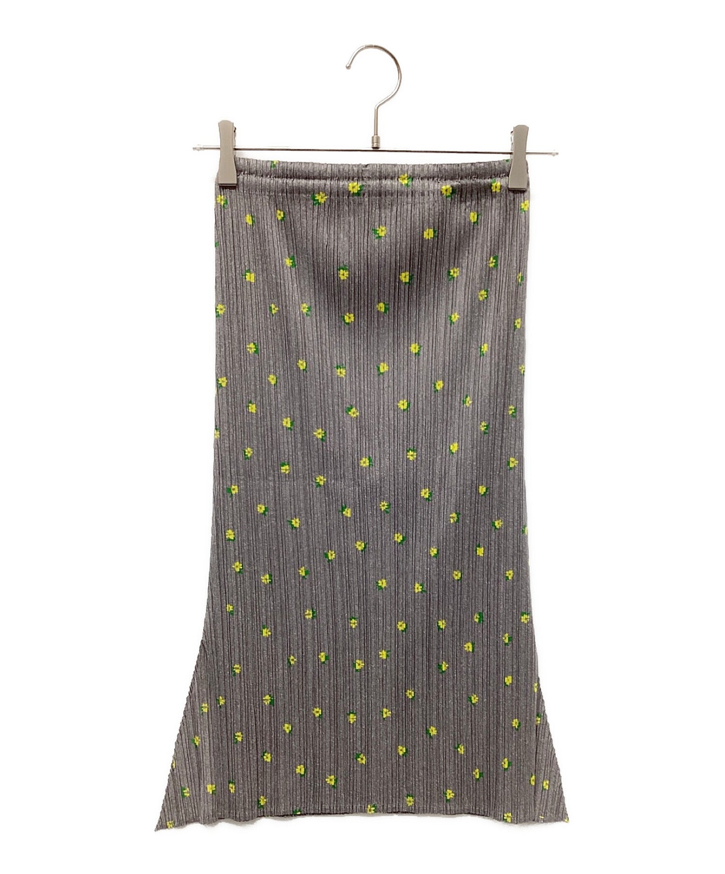 [Pre-owned] PLEATS PLEASE Flower Print Pleated Skirt PP22-JG754