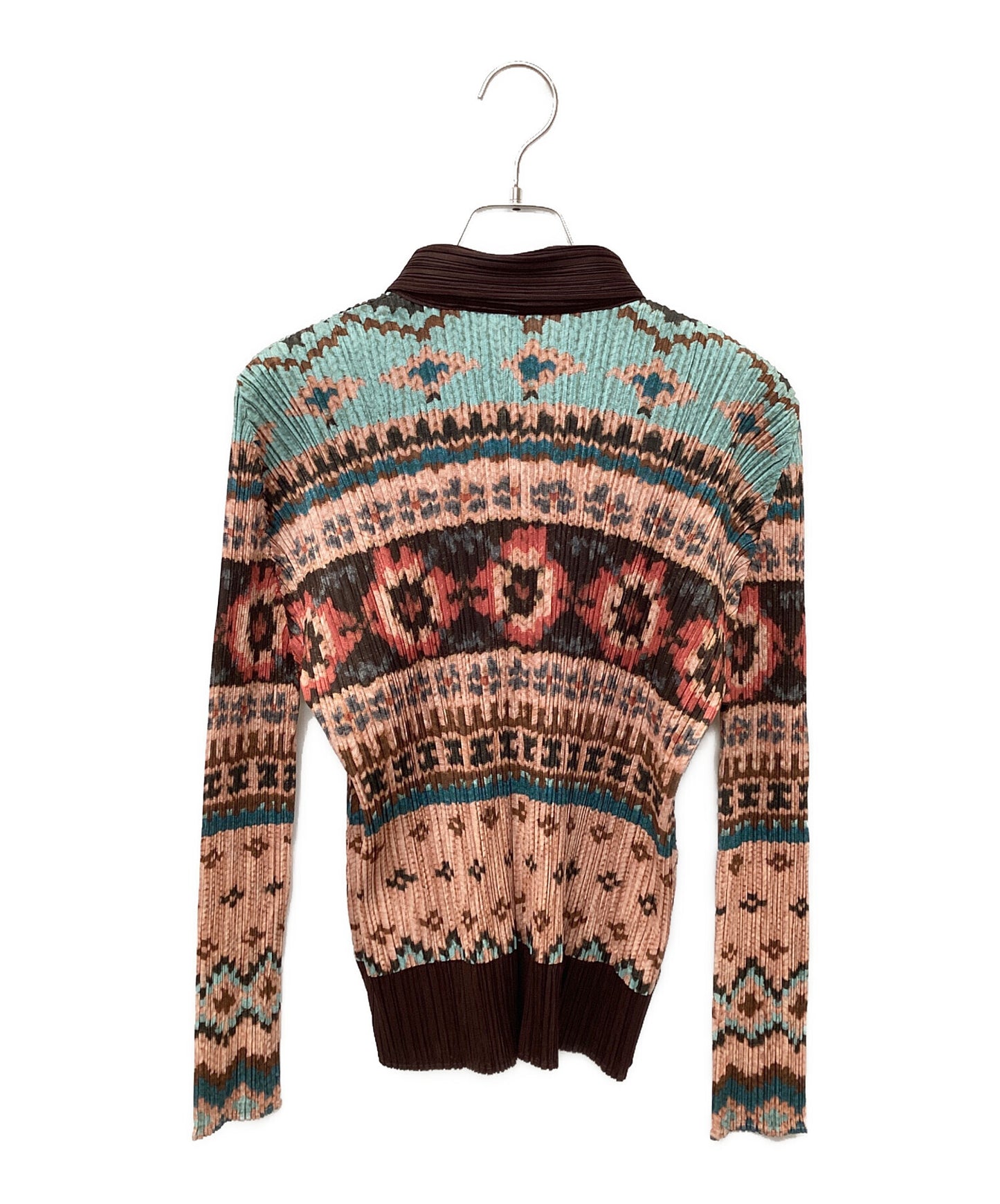 [Pre-owned] PLEATS PLEASE zip-up pleated blouse PP63-JC751