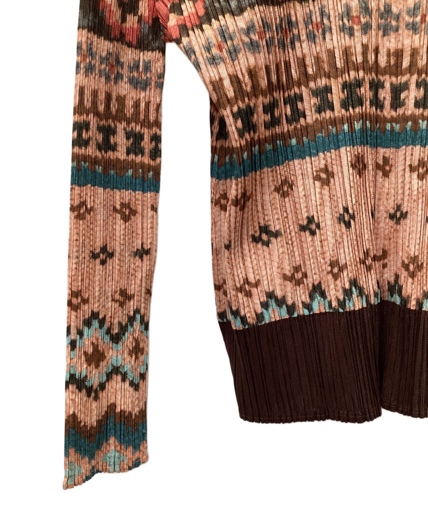 [Pre-owned] PLEATS PLEASE zip-up pleated blouse PP63-JC751