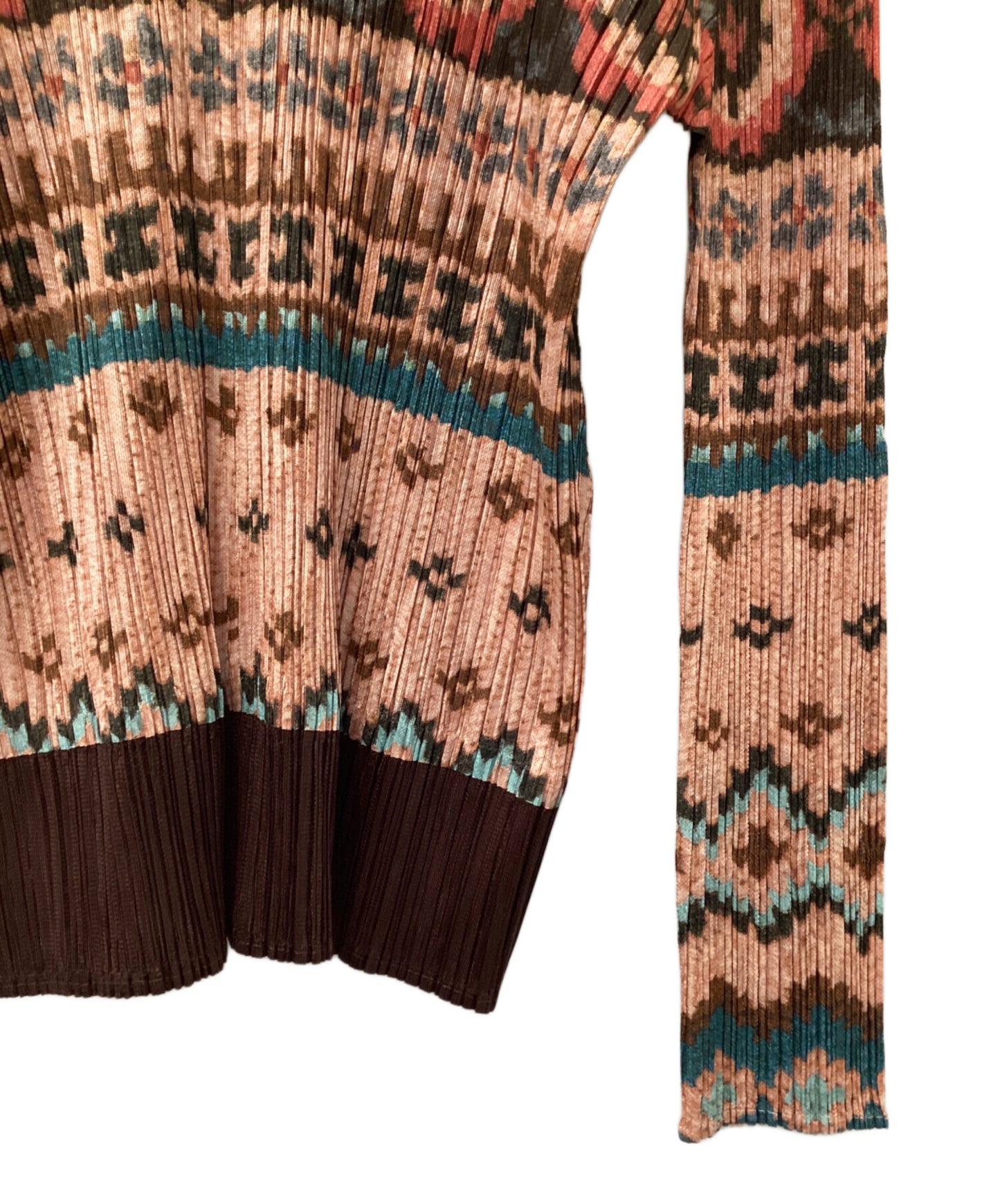 [Pre-owned] PLEATS PLEASE zip-up pleated blouse PP63-JC751