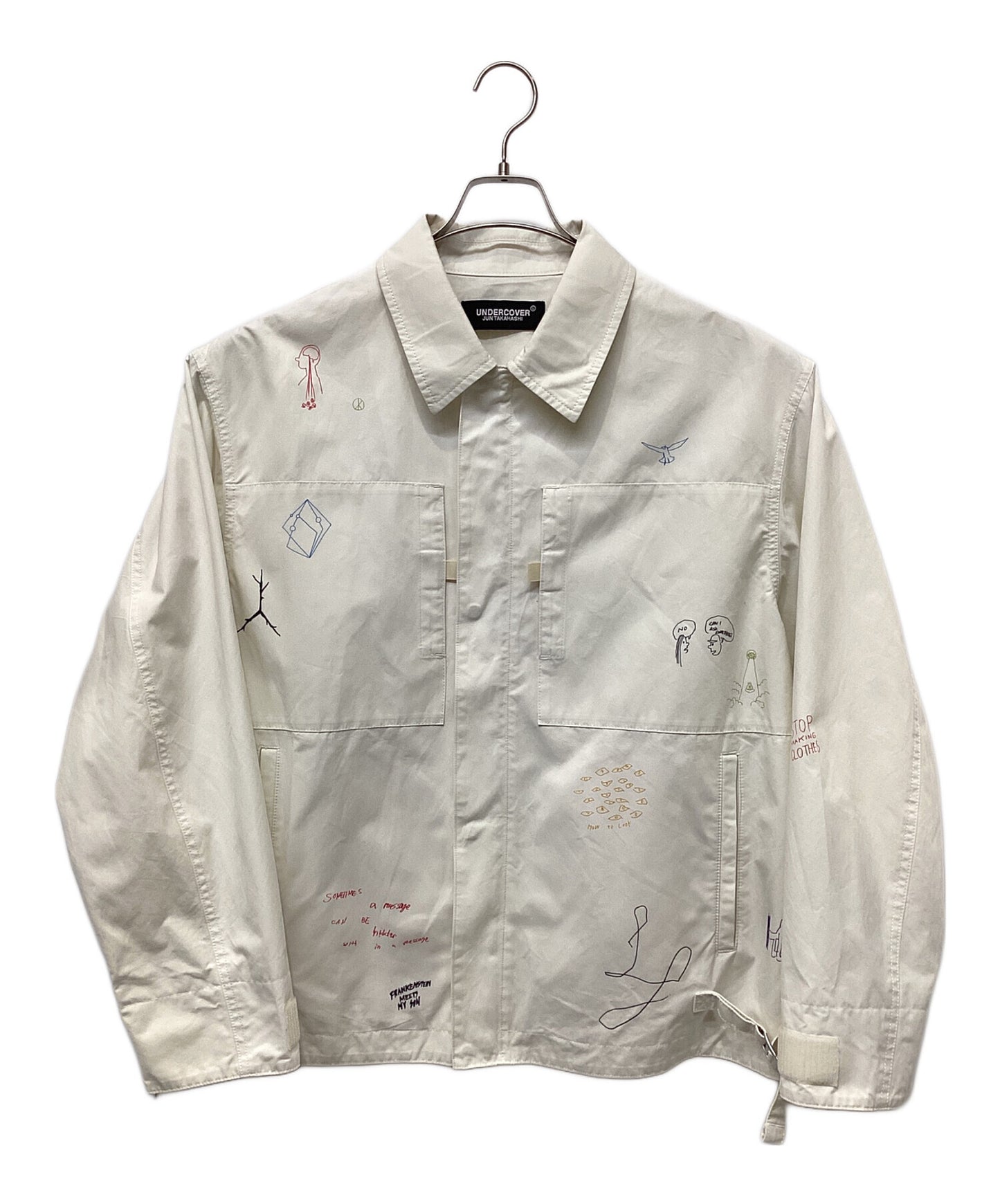 [Pre-owned] UNDERCOVER Sketch Allover Pattern Co Weather Zip Blouson UC2D4212