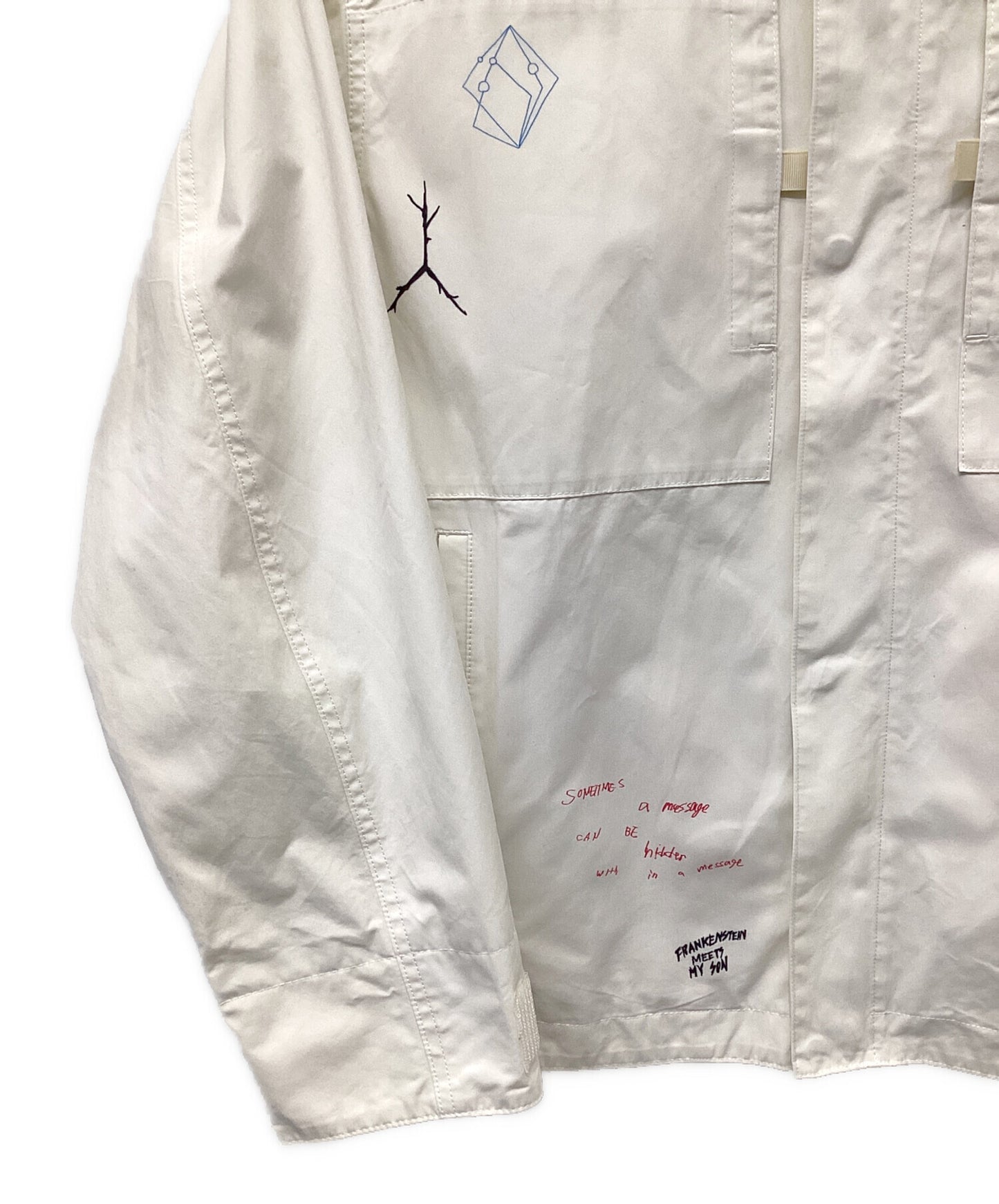 [Pre-owned] UNDERCOVER Sketch Allover Pattern Co Weather Zip Blouson UC2D4212